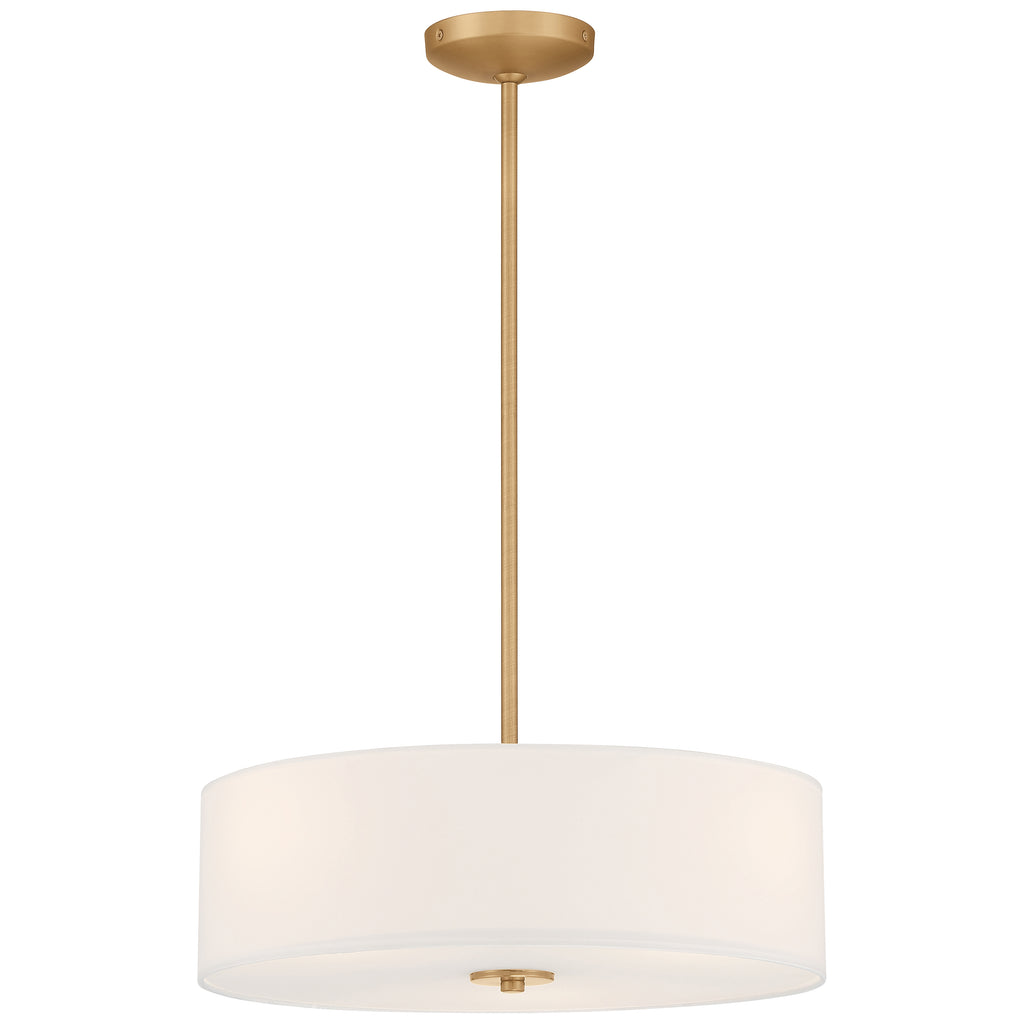 Mid Town LED Pendant or Semi-Flush, Antique Brushed Brass / 18"