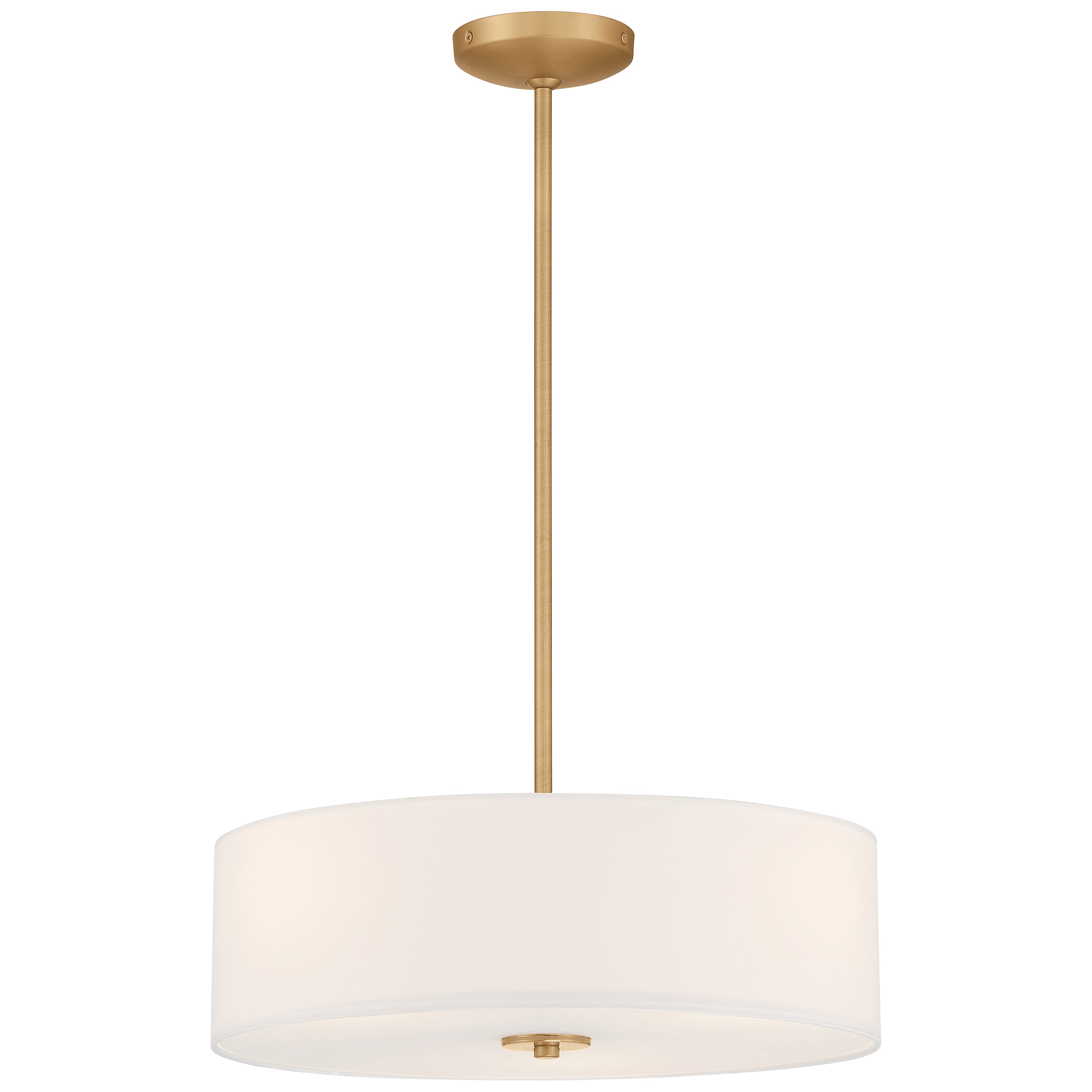 Mid Town LED Pendant or Semi-Flush, Antique Brushed Brass / 18"