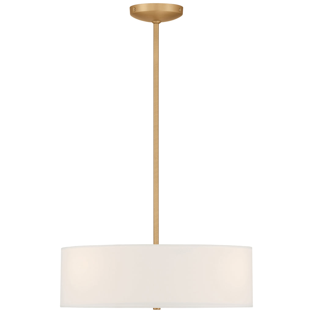 Mid Town LED Pendant or Semi-Flush, Antique Brushed Brass / 18"