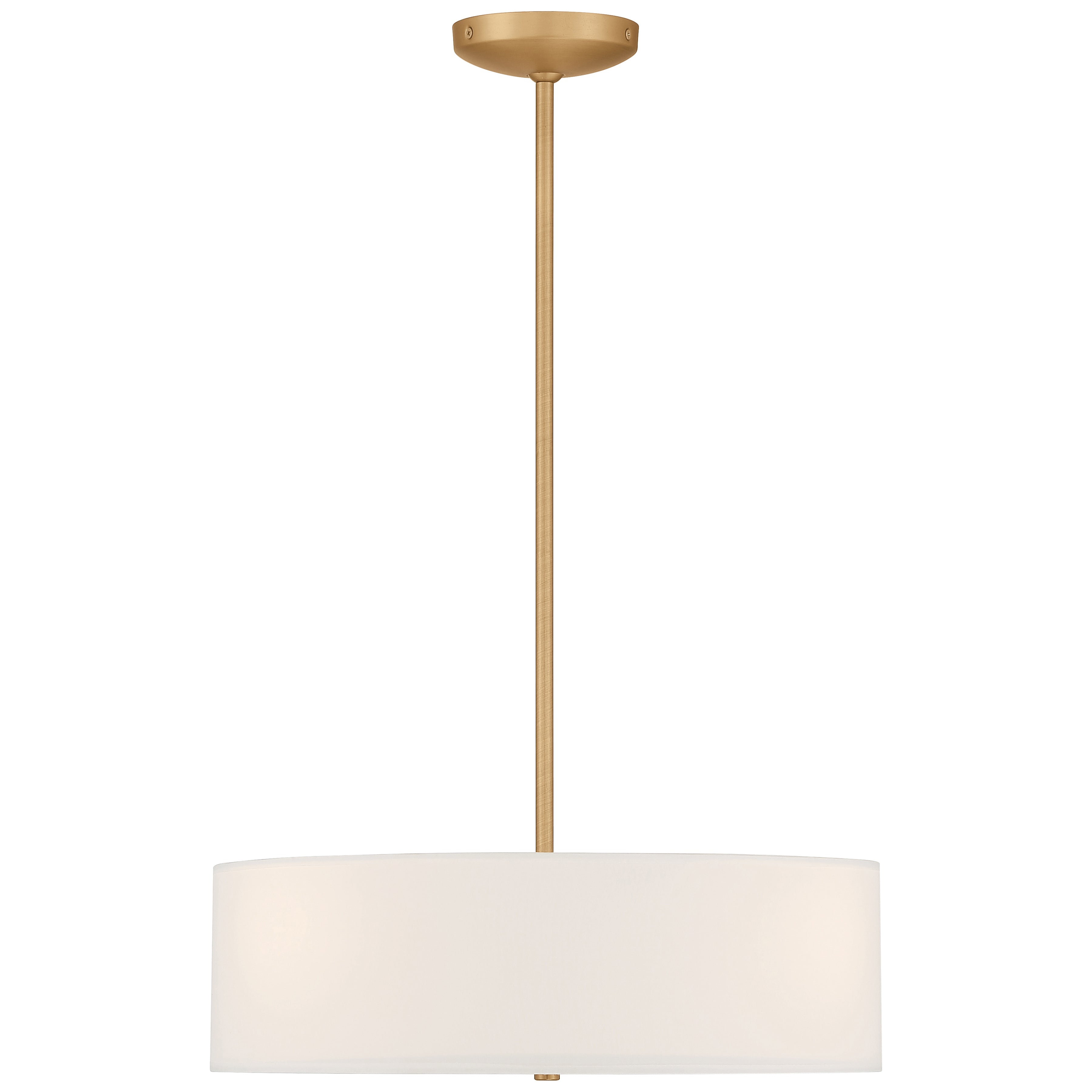 Mid Town LED Pendant or Semi-Flush, Antique Brushed Brass / 18"