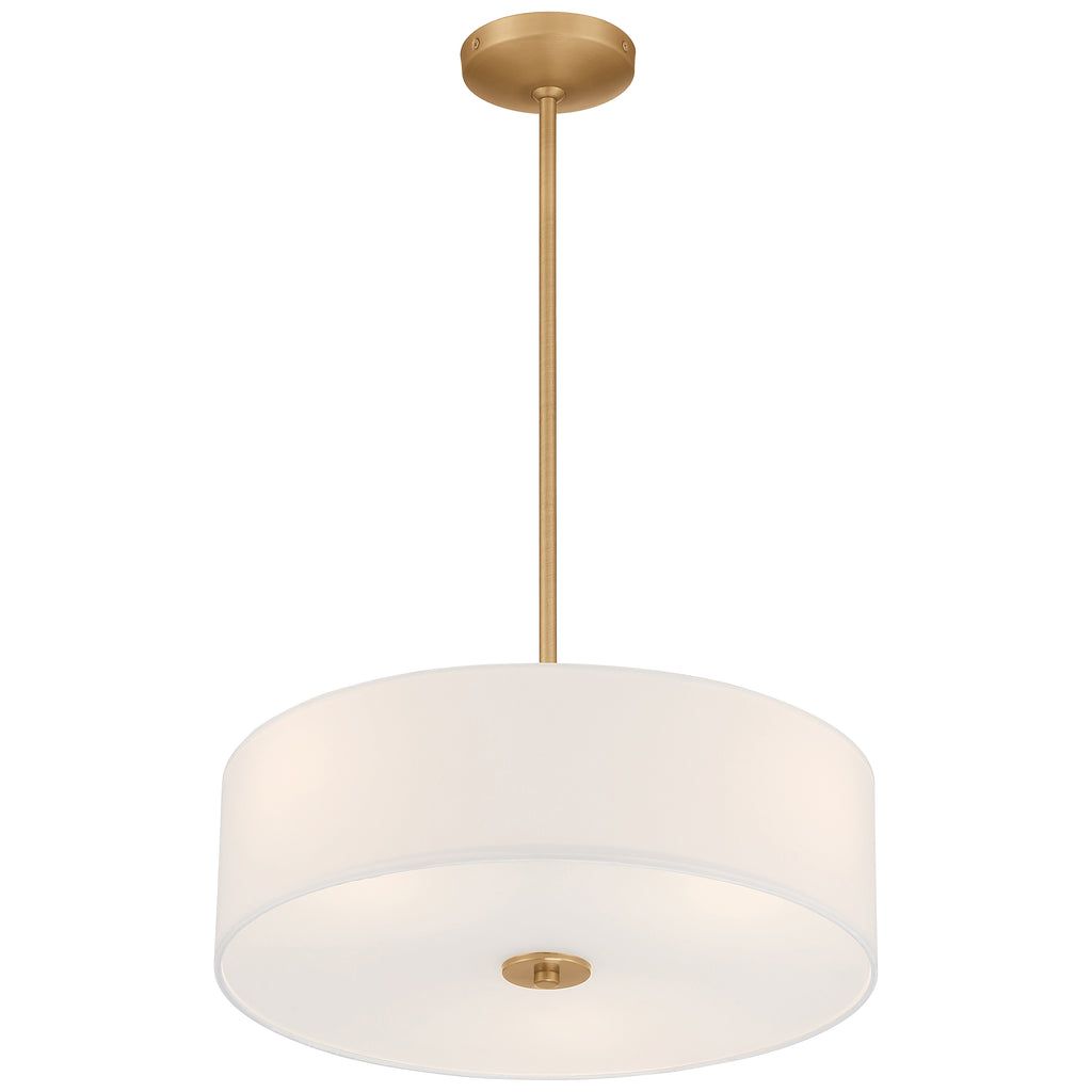 Mid Town LED Pendant or Semi-Flush, Antique Brushed Brass / 18"