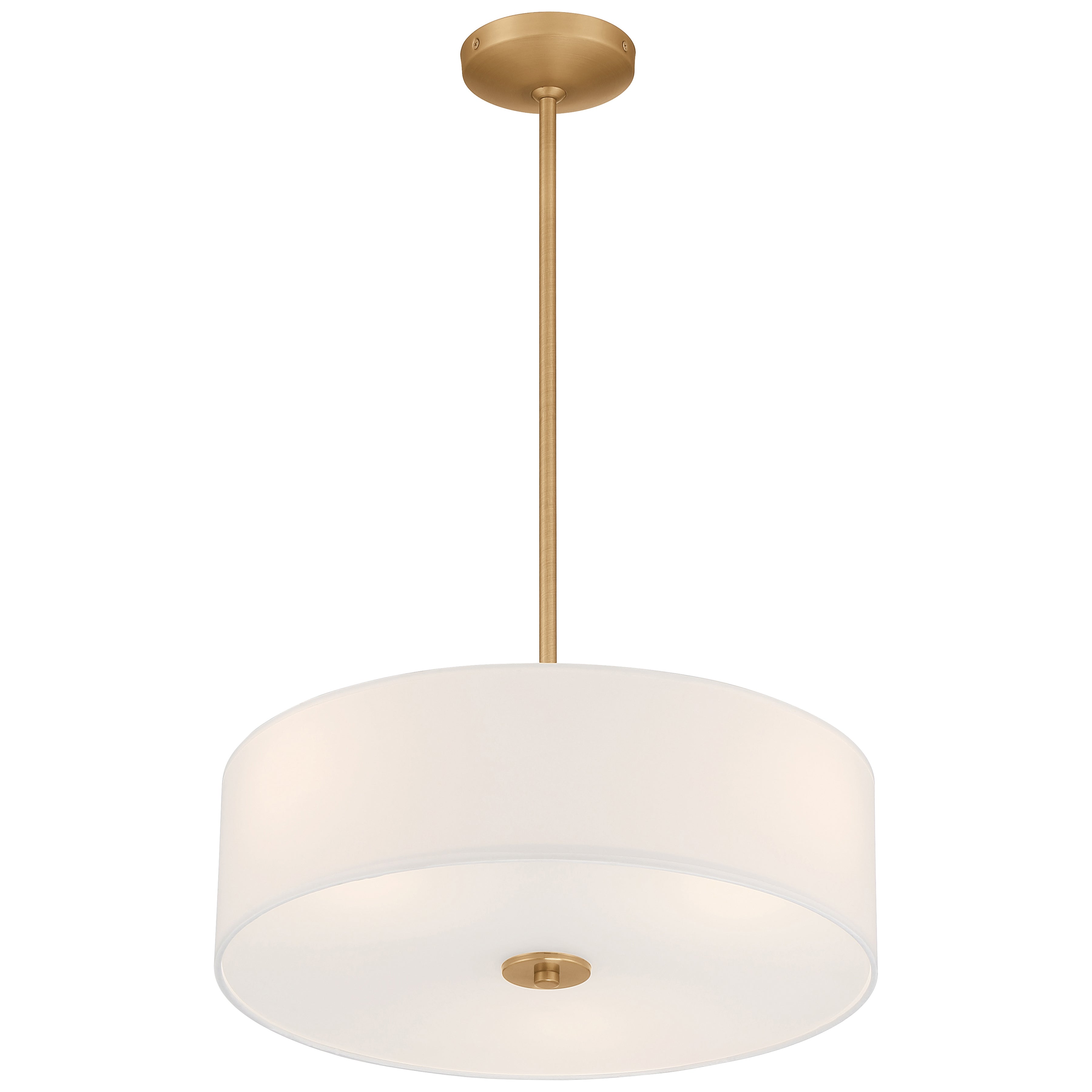 Mid Town LED Pendant or Semi-Flush, Antique Brushed Brass / 18"