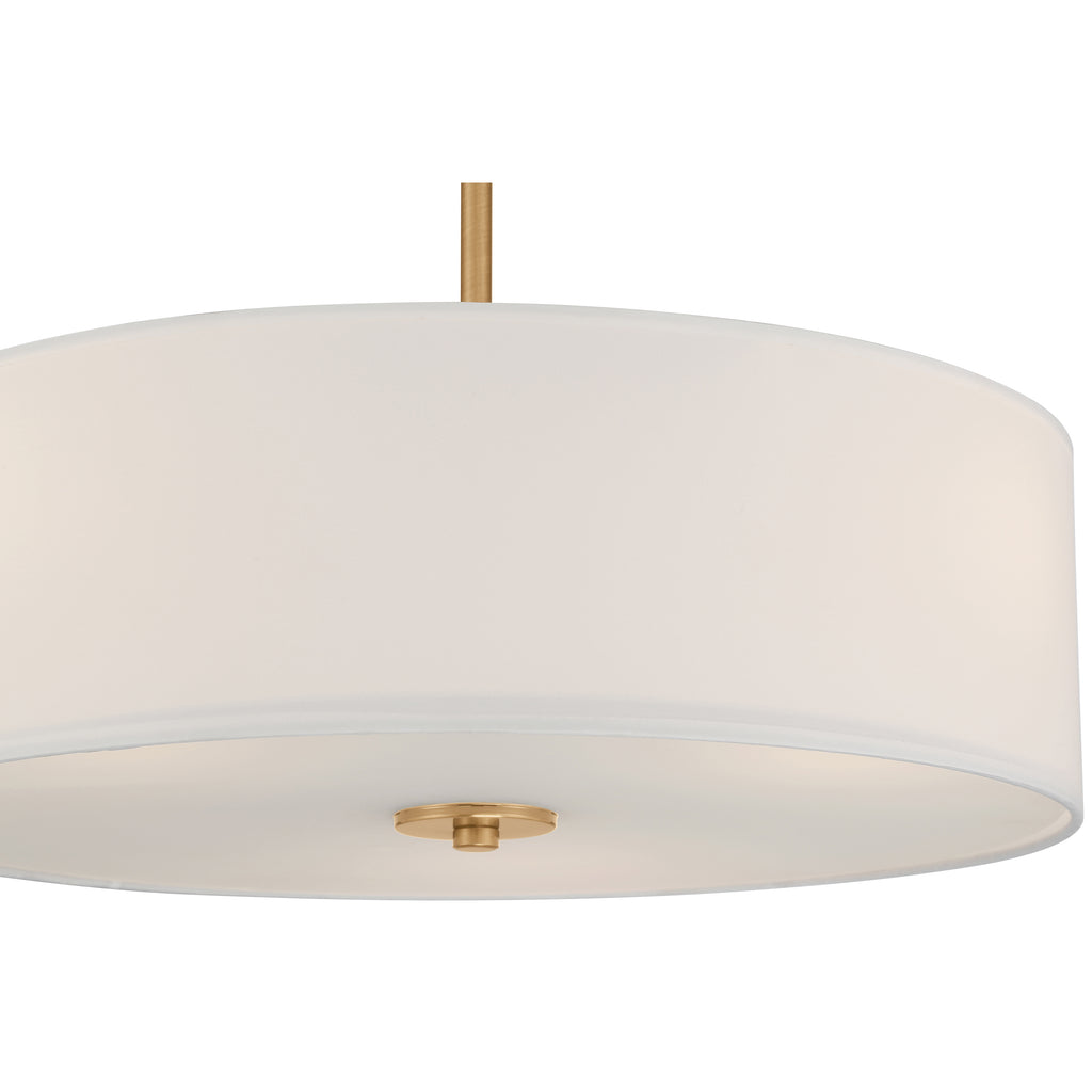 Mid Town LED Pendant or Semi-Flush, Antique Brushed Brass / 18"