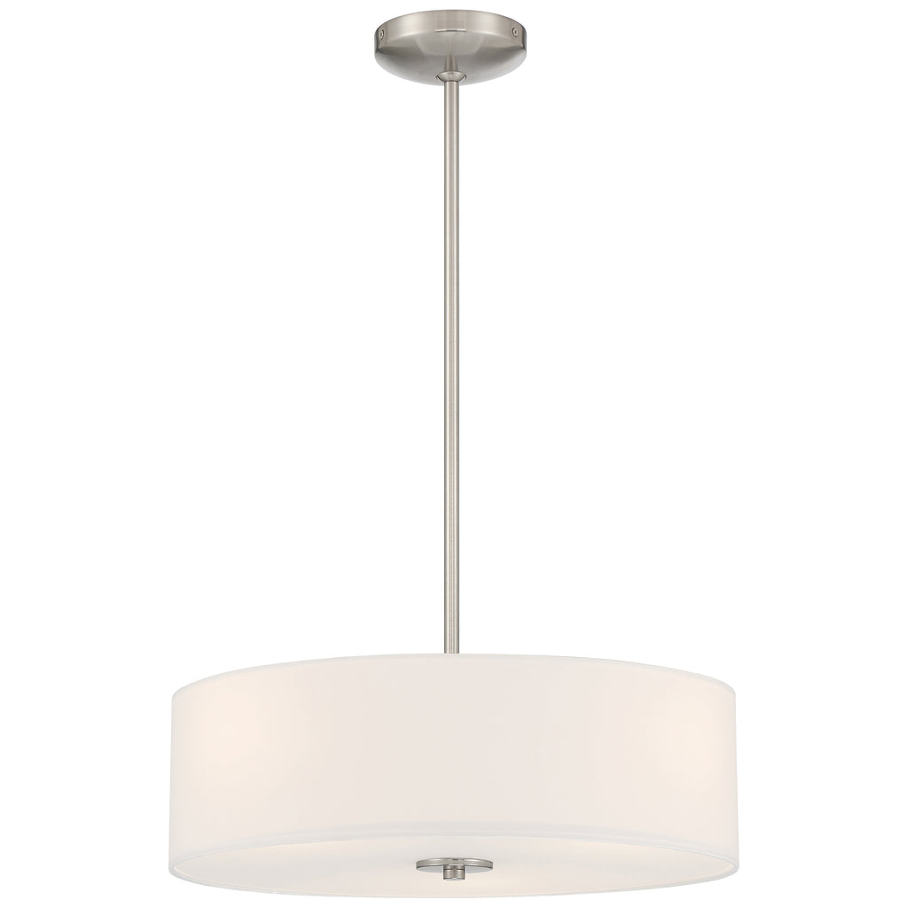 Mid Town LED Pendant or Semi-Flush, Brushed Steel / 18"