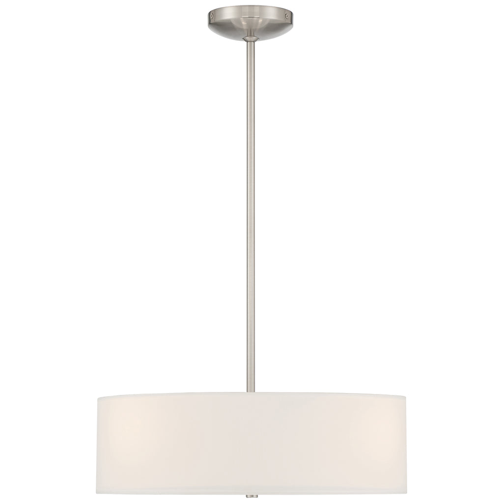 Mid Town LED Pendant or Semi-Flush, Brushed Steel / 18"
