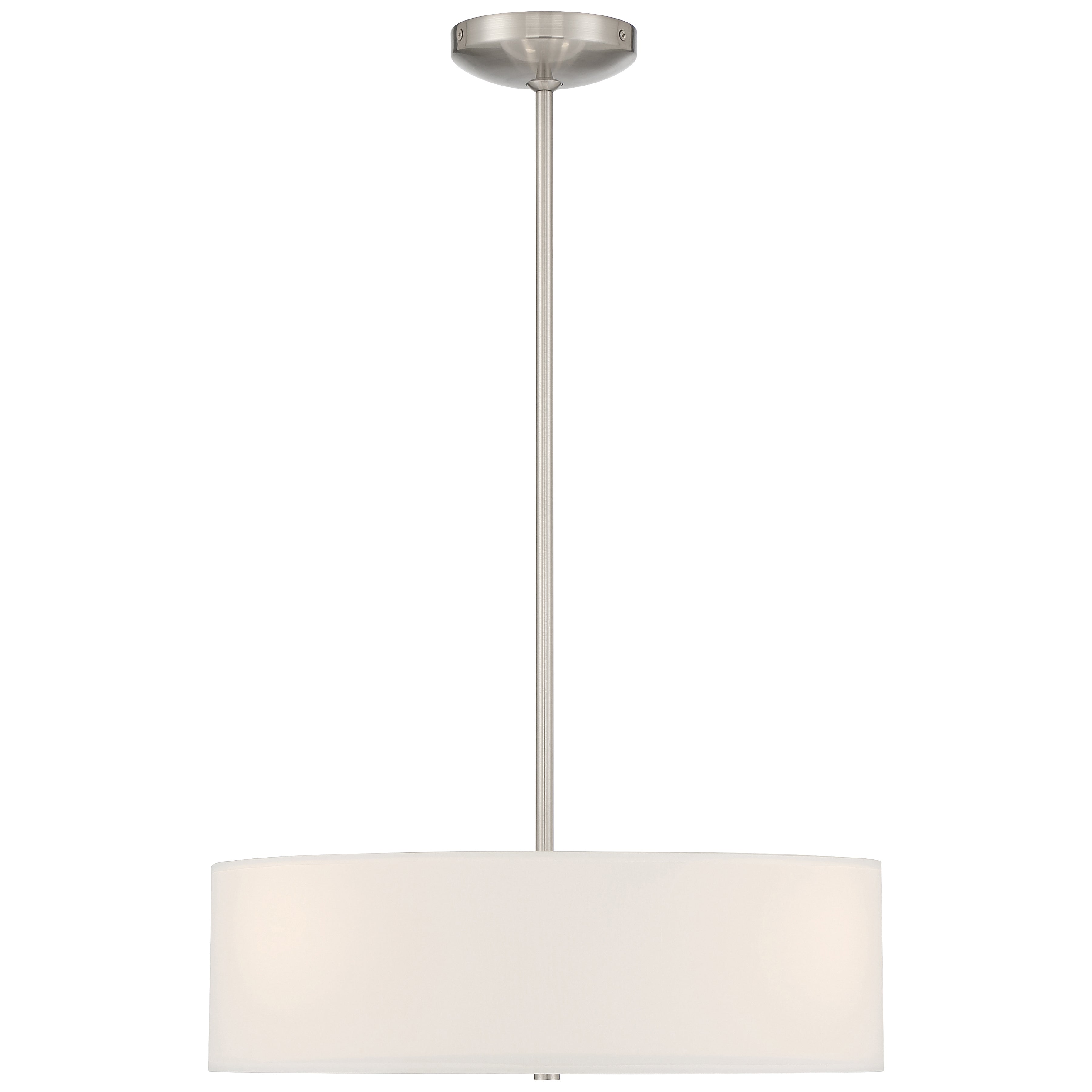 Mid Town LED Pendant or Semi-Flush, Brushed Steel / 18"