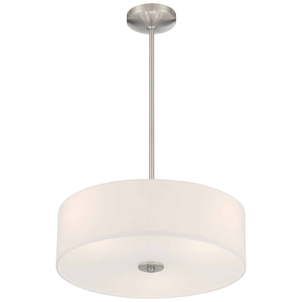 Mid Town LED Pendant or Semi-Flush, Brushed Steel / 18"