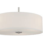 Mid Town LED Pendant or Semi-Flush, Brushed Steel / 18"