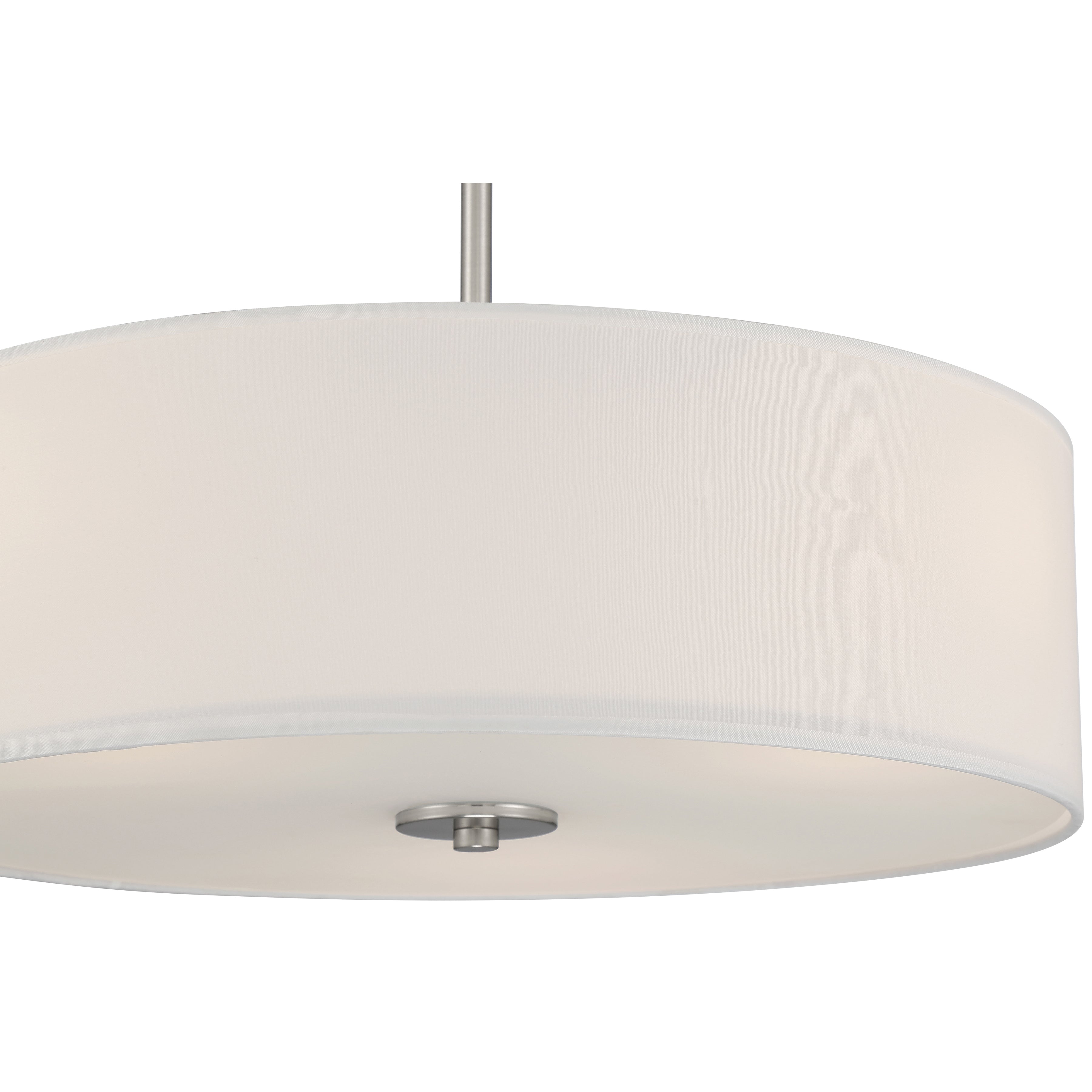 Mid Town LED Pendant or Semi-Flush, Brushed Steel / 18"