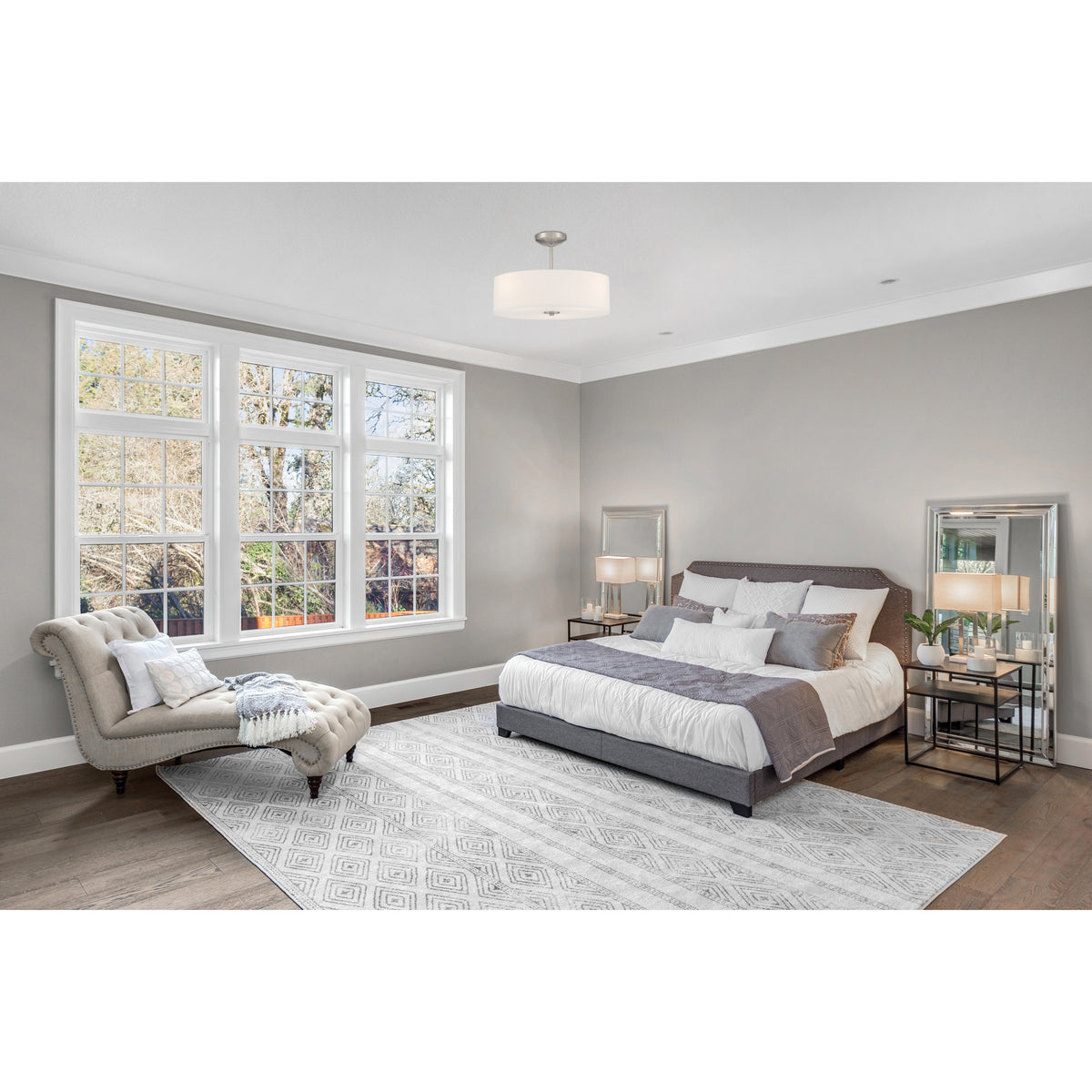 Access Lighting Mid Town LED Pendant or Semi-Flush, Brushed Steel / 18", image 6