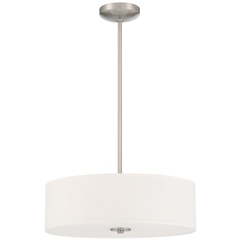 Mid Town LED Pendant or Semi-Flush, Brushed Steel / 18"