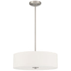 Mid Town LED Pendant or Semi-Flush, Brushed Steel / 18"