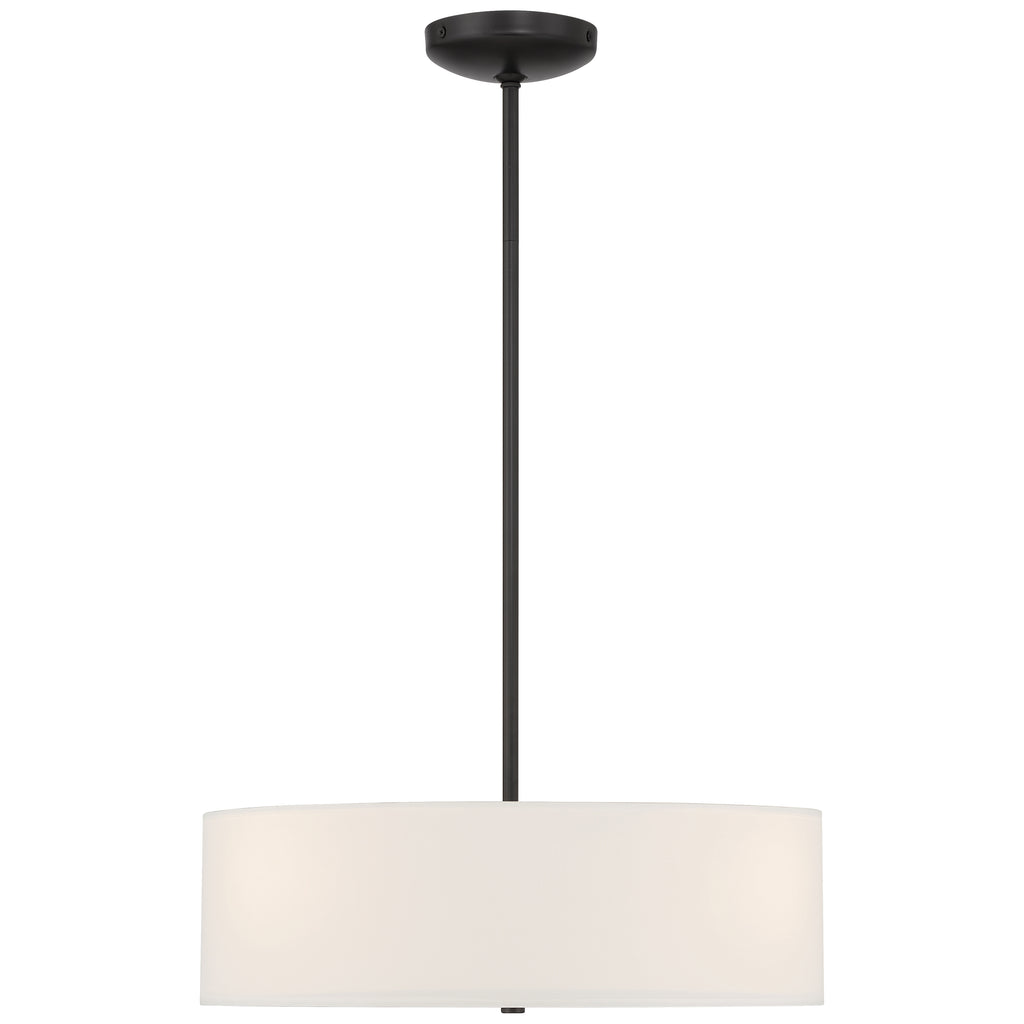 Mid Town LED Pendant or Semi-Flush, Matte Black / 18"