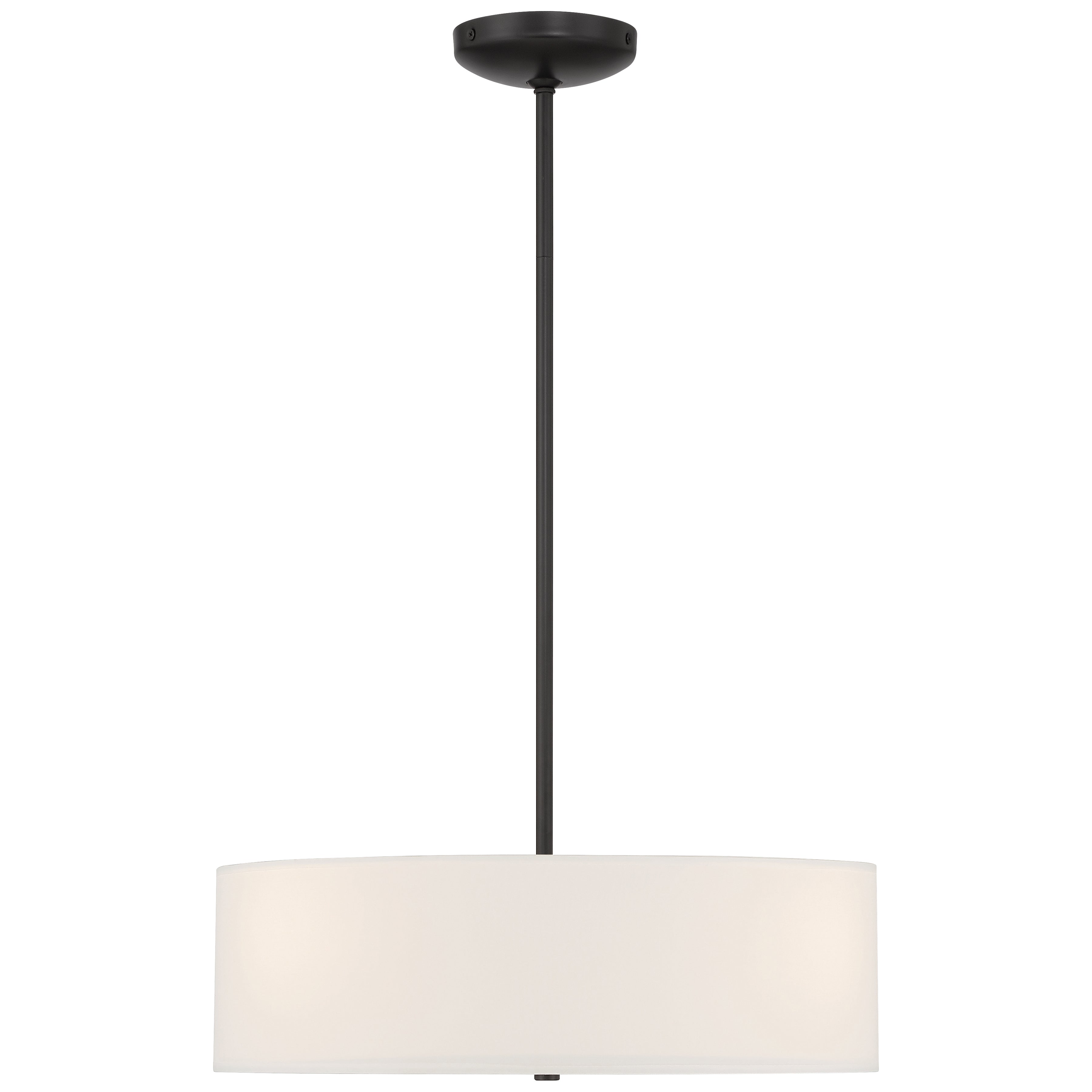 Mid Town LED Pendant or Semi-Flush, Matte Black / 18"