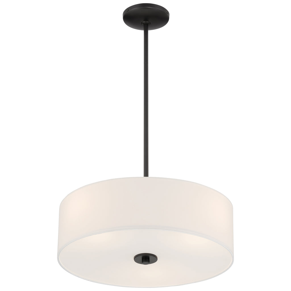 Mid Town LED Pendant or Semi-Flush, Matte Black / 18"