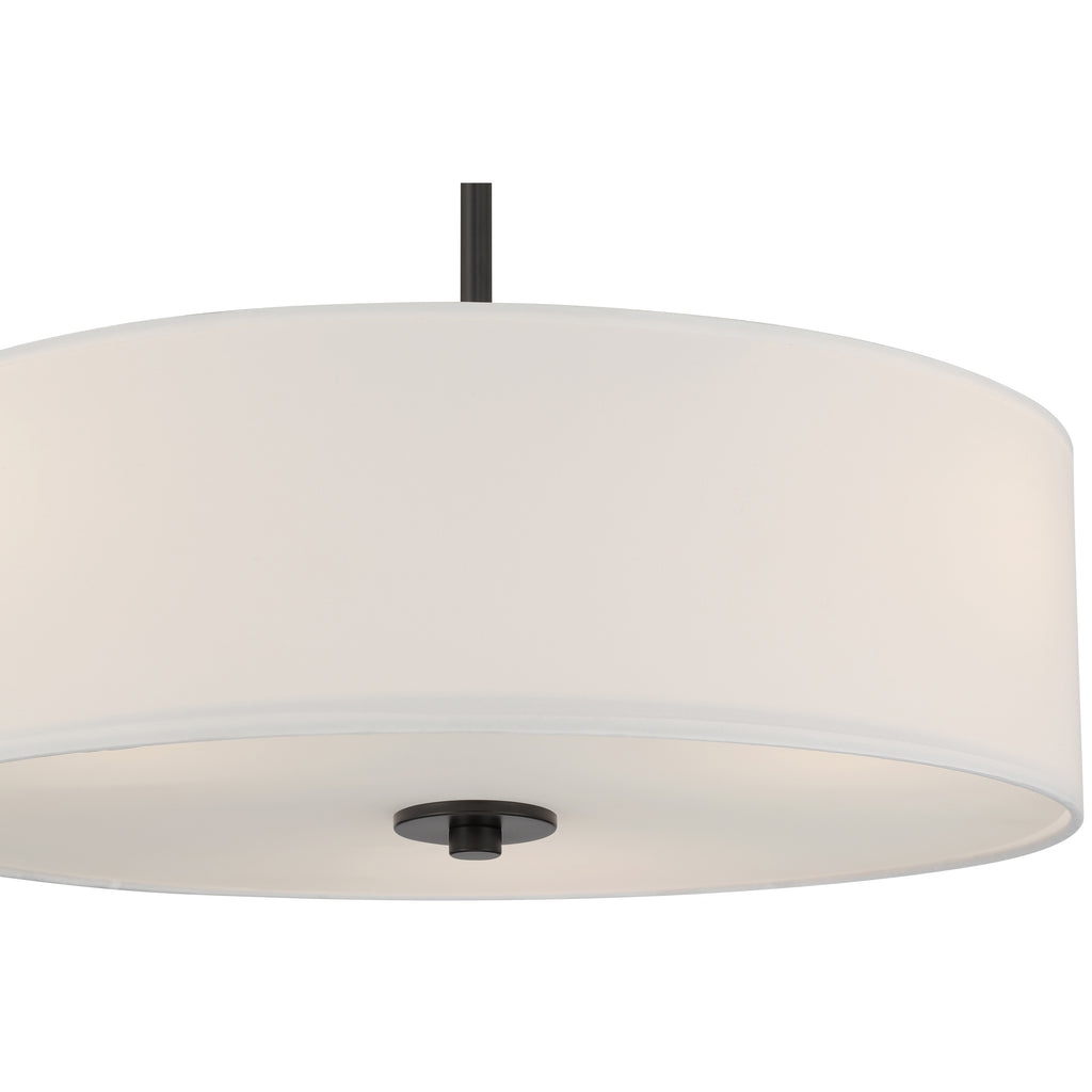 Mid Town LED Pendant or Semi-Flush, Matte Black / 18"