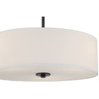 Mid Town LED Pendant or Semi-Flush, Matte Black / 18"