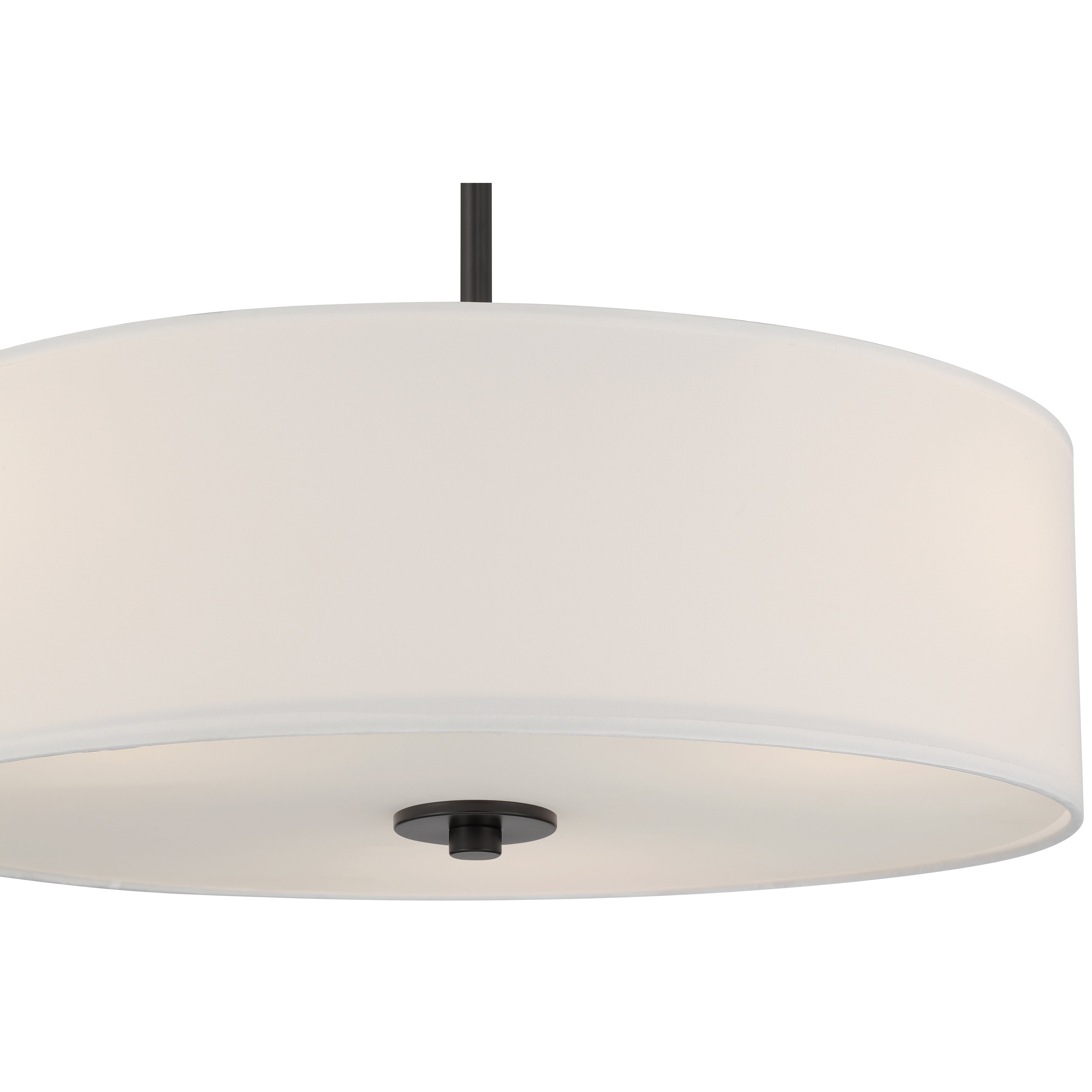 Mid Town LED Pendant or Semi-Flush, Matte Black / 18"
