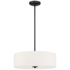 Mid Town LED Pendant or Semi-Flush, Matte Black / 18"