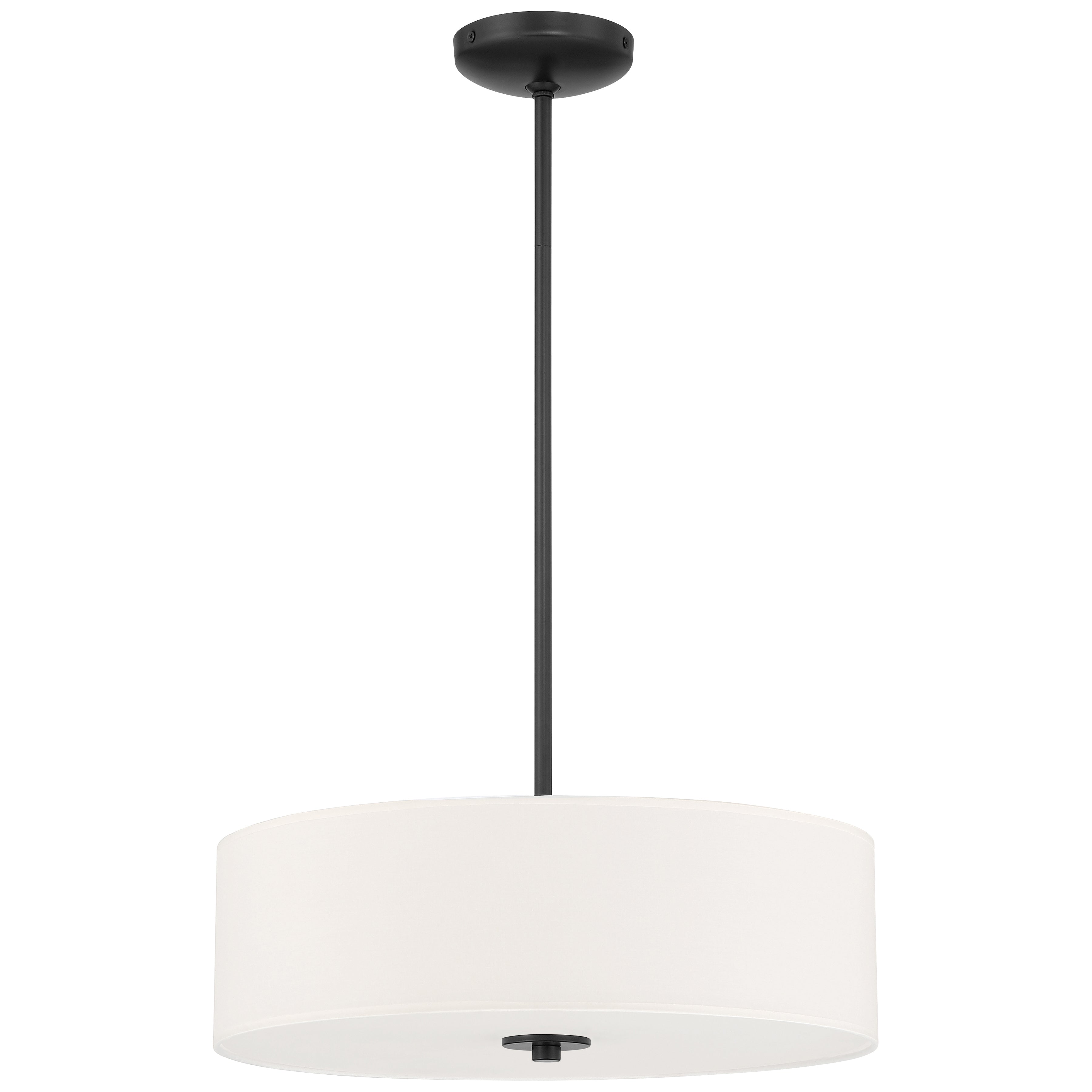 Mid Town LED Pendant or Semi-Flush, Matte Black / 18"