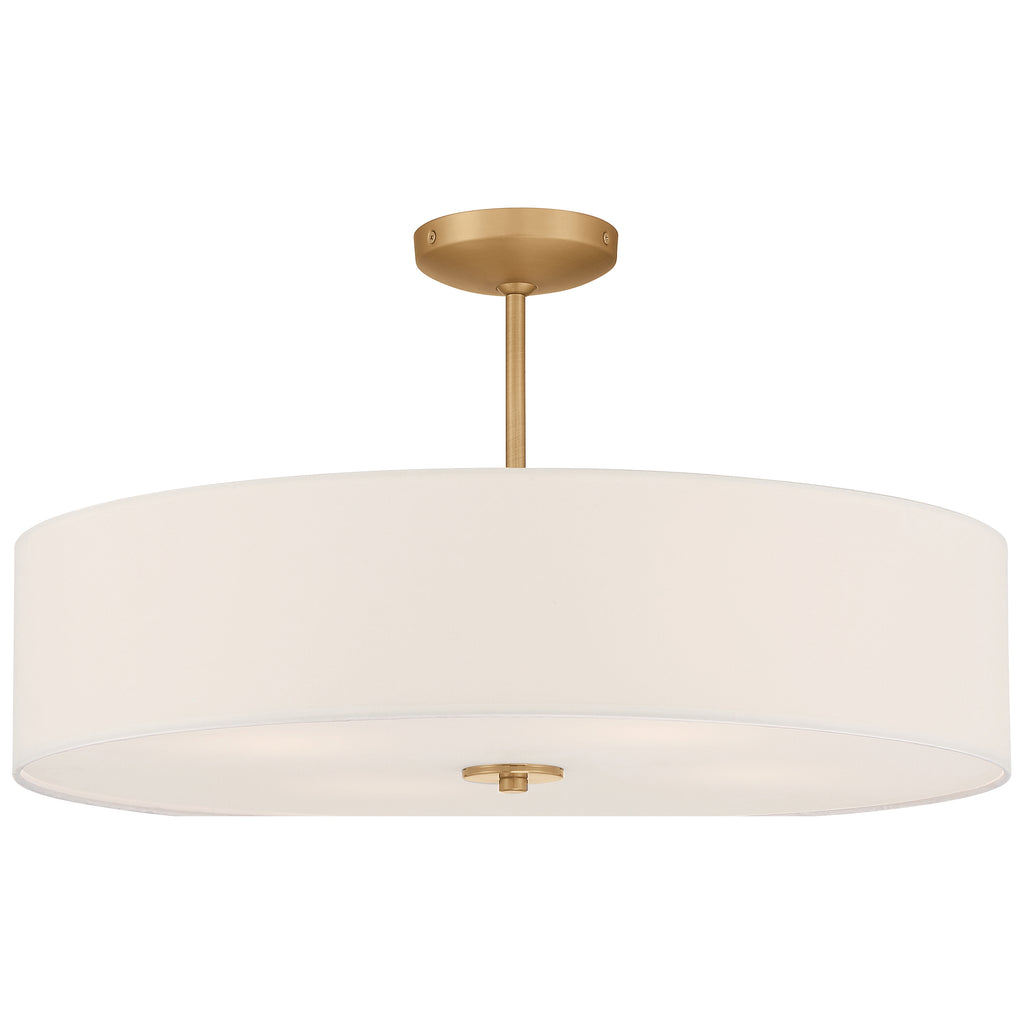 Mid Town LED Pendant or Semi-Flush, Antique Brushed Brass / 24"