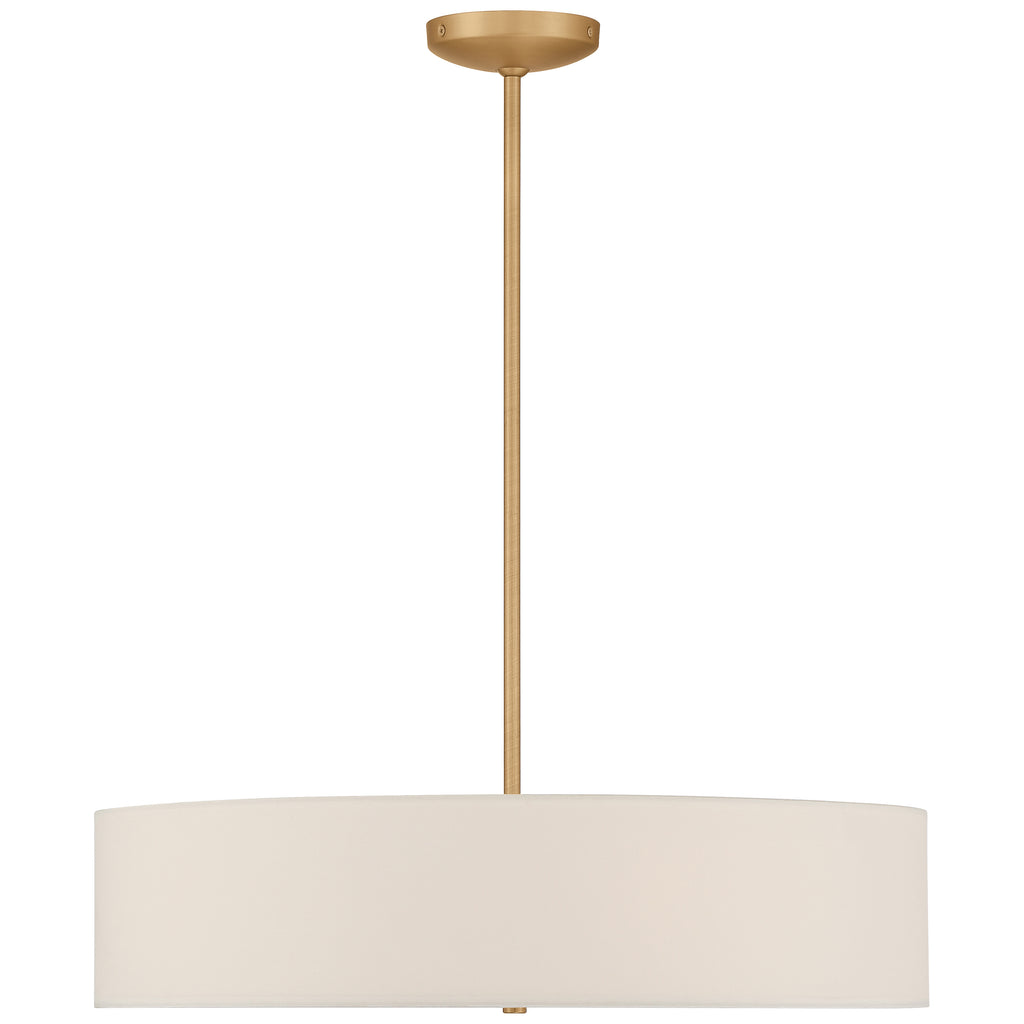 Mid Town LED Pendant or Semi-Flush, Antique Brushed Brass / 24"