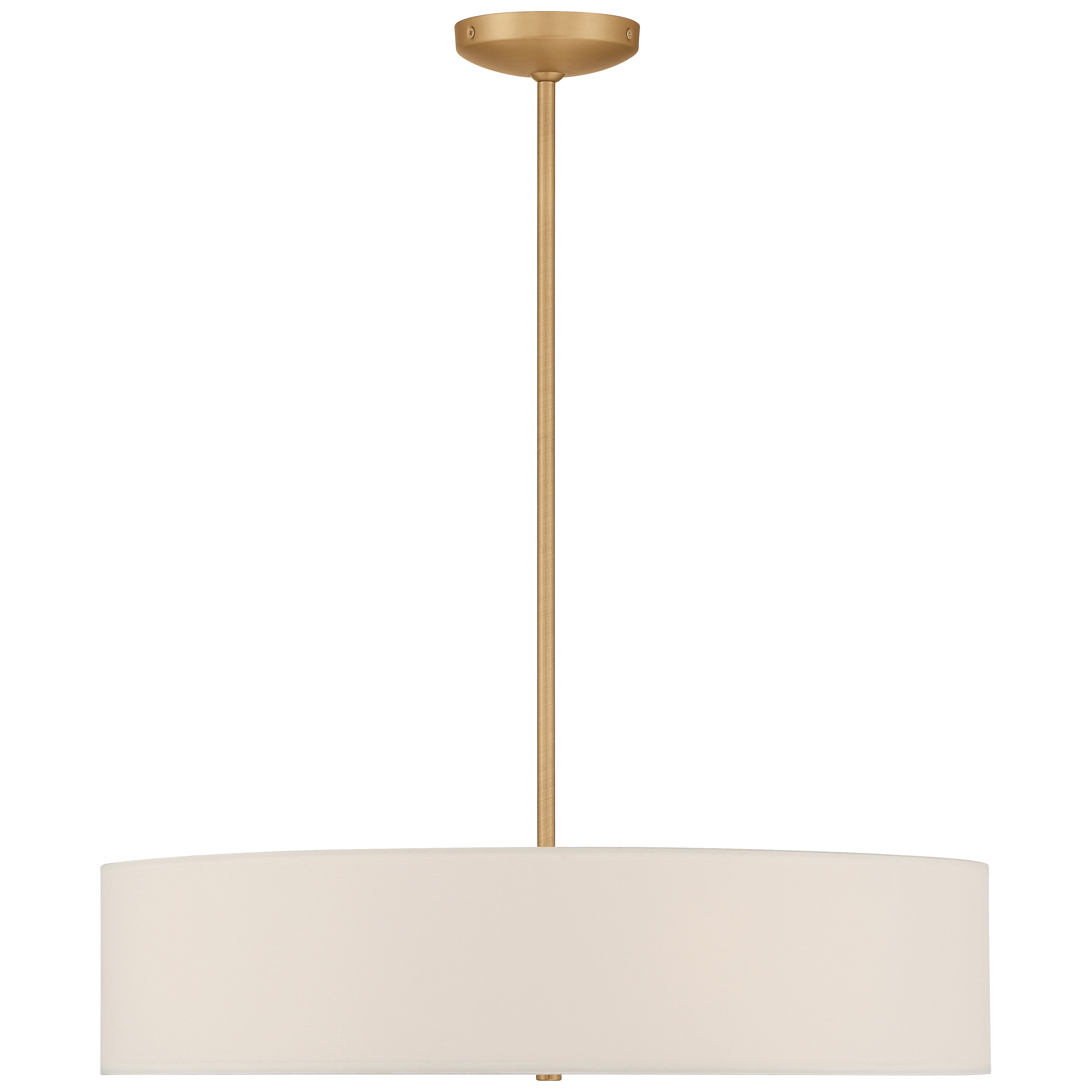 Mid Town LED Pendant or Semi-Flush, Antique Brushed Brass / 24"