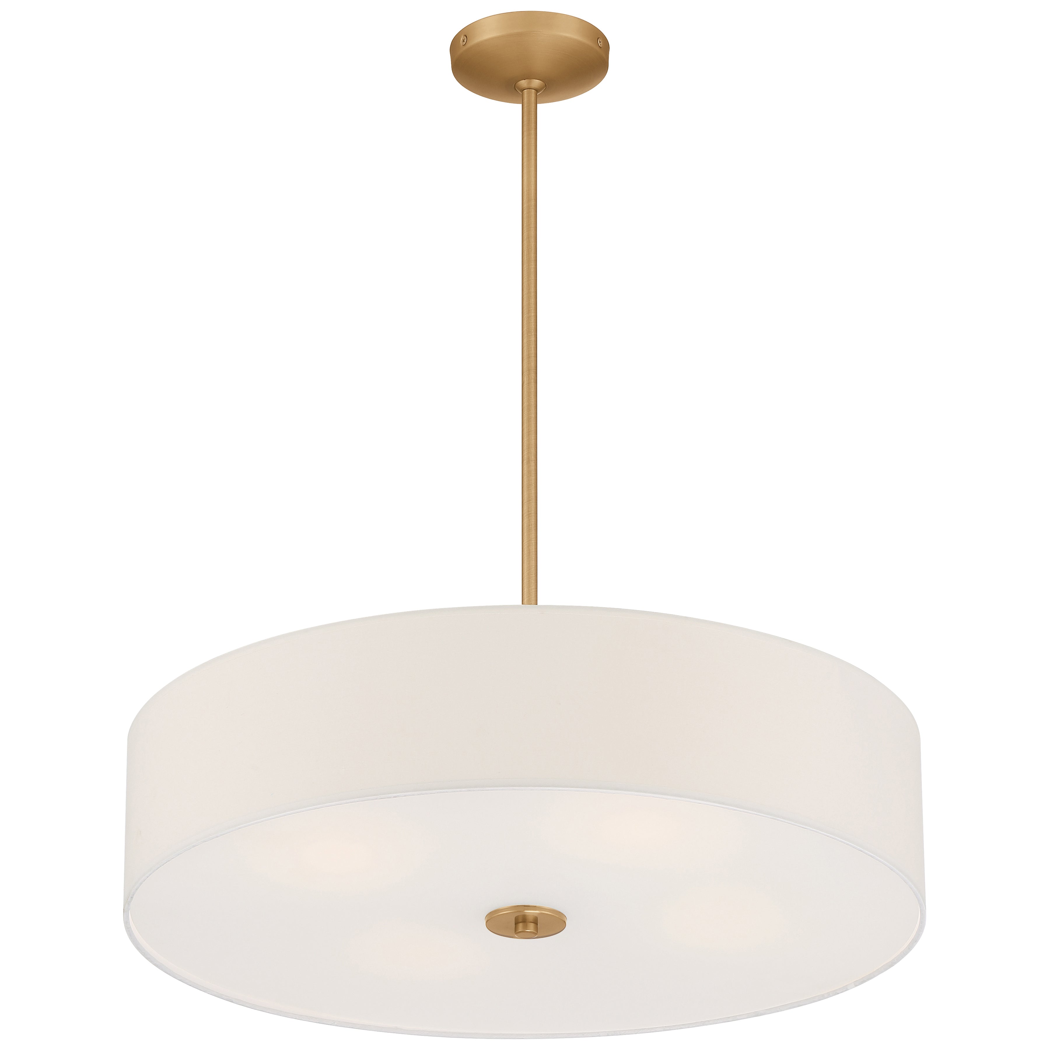 Mid Town LED Pendant or Semi-Flush, Antique Brushed Brass / 24"