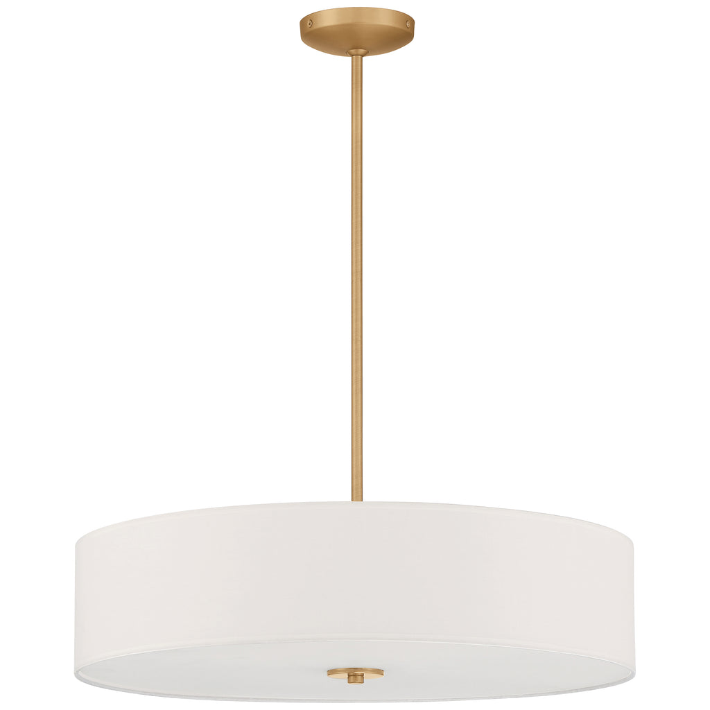 Mid Town LED Pendant or Semi-Flush, Antique Brushed Brass / 24"