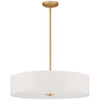 Mid Town LED Pendant or Semi-Flush, Antique Brushed Brass / 24"