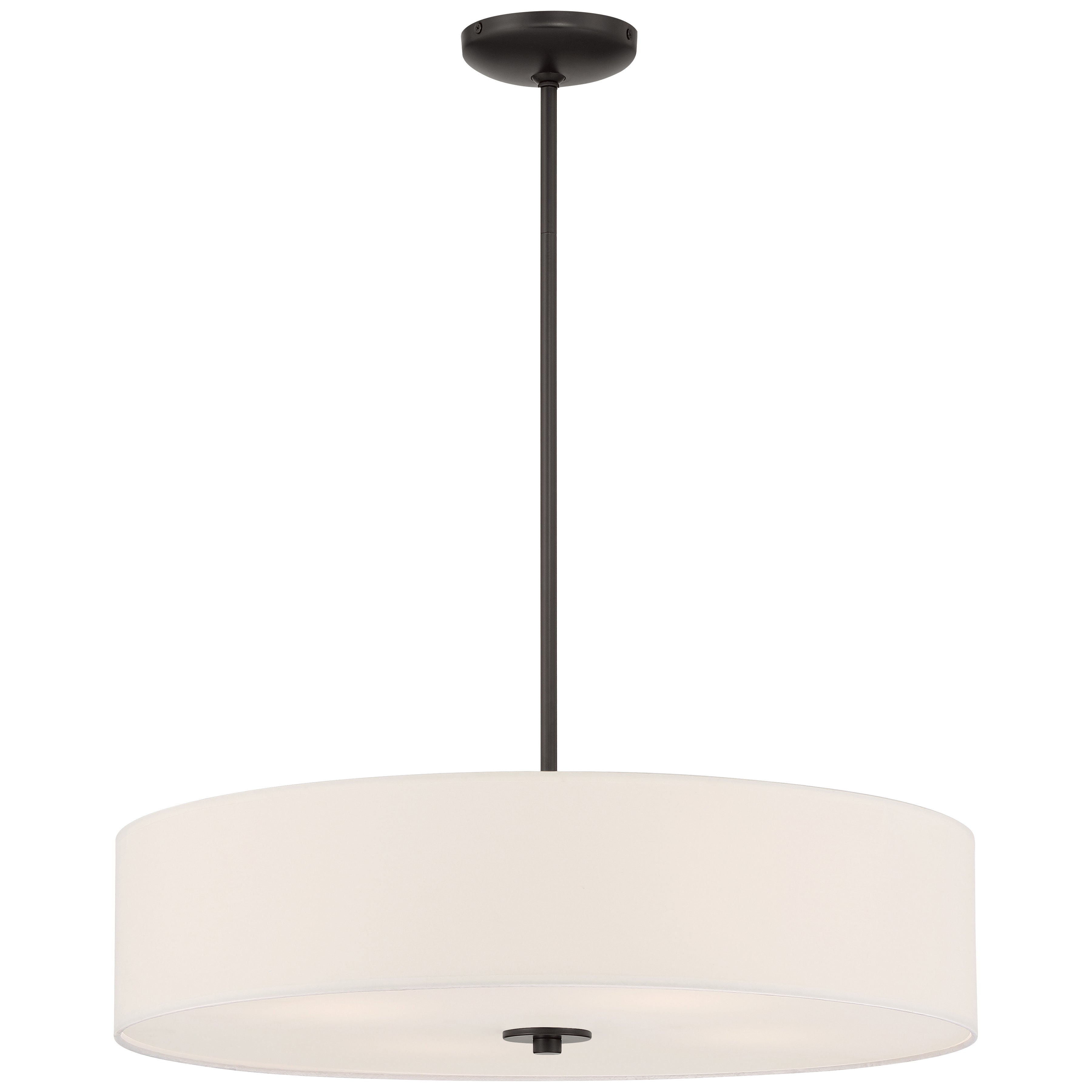 Mid Town LED Pendant or Semi-Flush, Matte Black / 24"