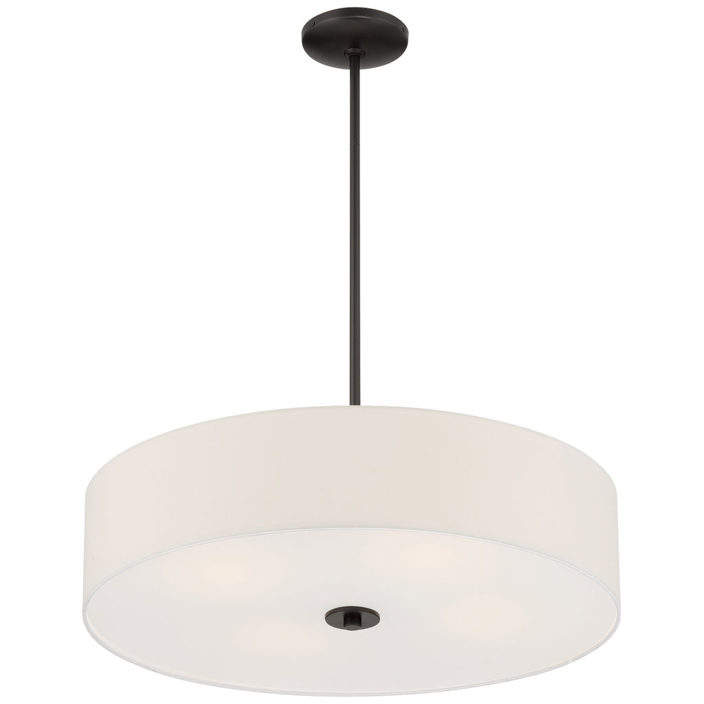 Mid Town LED Pendant or Semi-Flush, Matte Black / 24"
