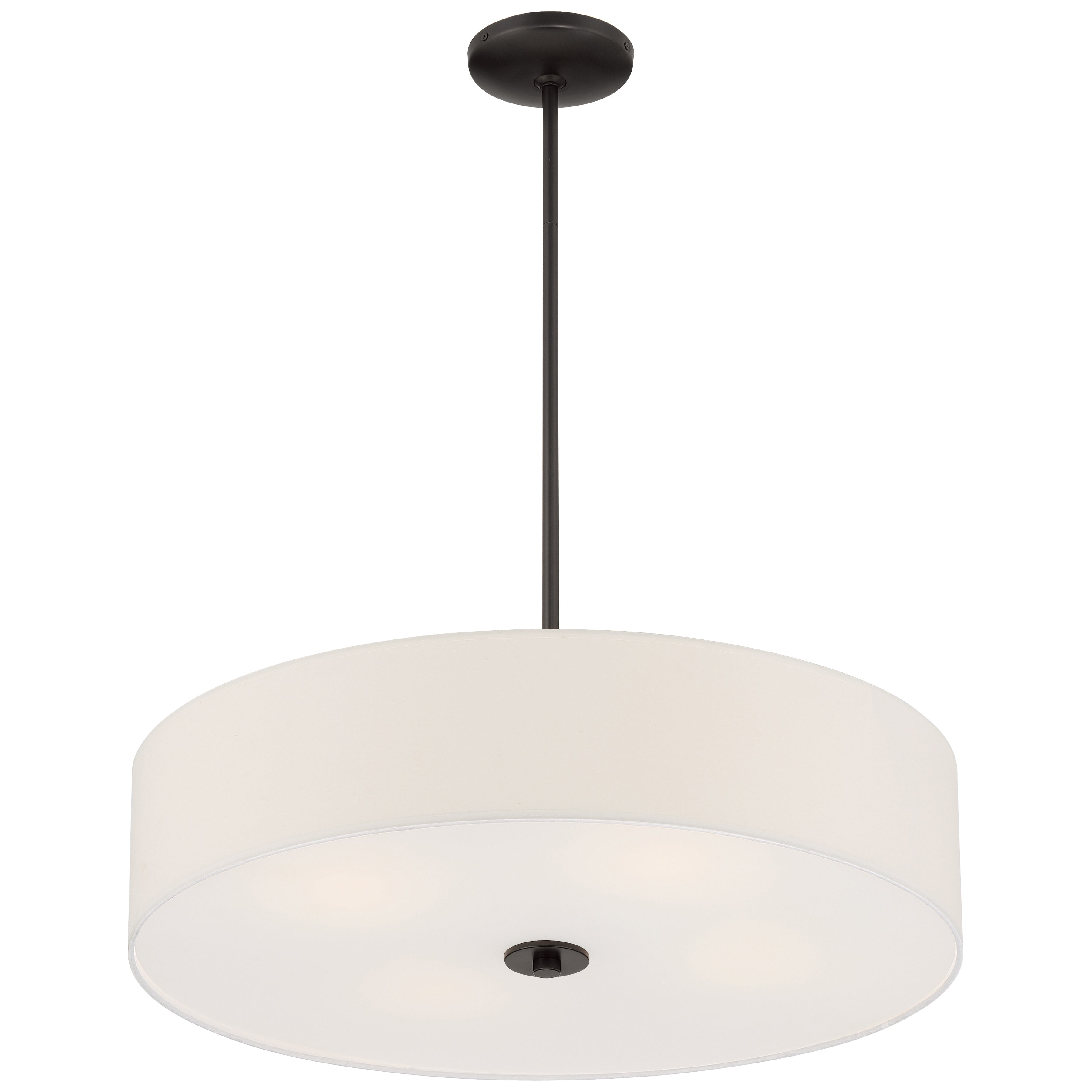 Mid Town LED Pendant or Semi-Flush, Matte Black / 24"