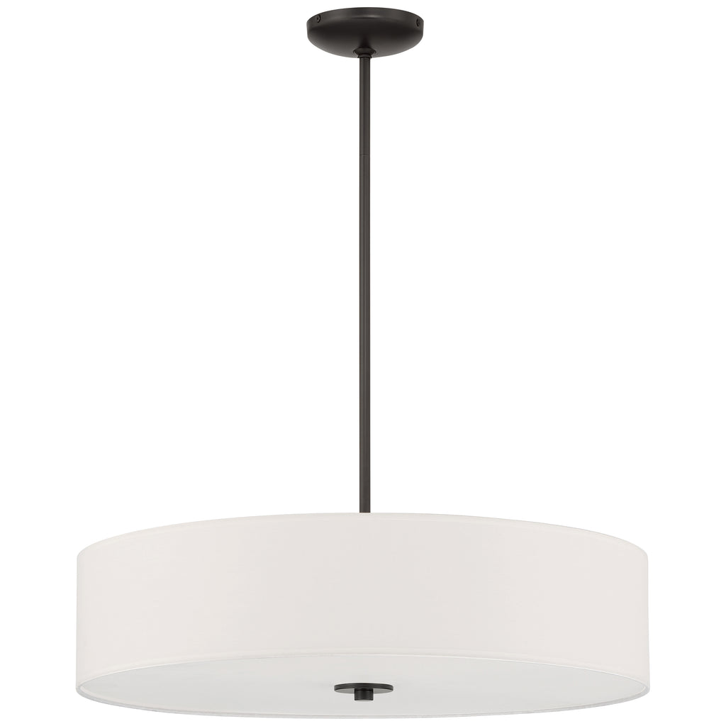 Mid Town LED Pendant or Semi-Flush, Matte Black / 24"