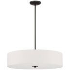 Mid Town LED Pendant or Semi-Flush, Matte Black / 24"