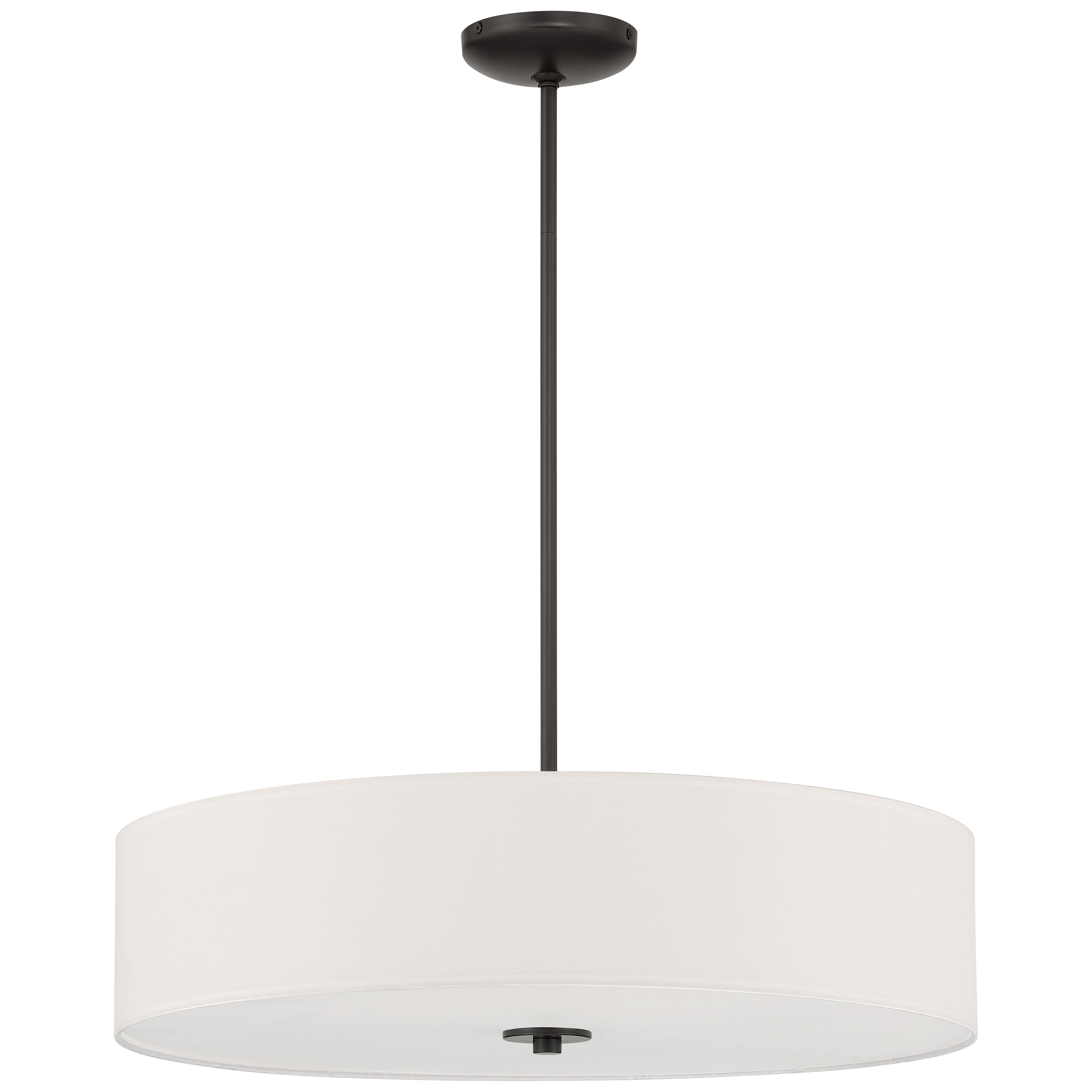 Mid Town LED Pendant or Semi-Flush, Matte Black / 24"