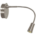 Epiphanie Gooseneck LED Wall Reading Light, Brushed Steel
