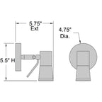 Access Lighting Cyprus 2 LED Wall Reading Light, image 2
