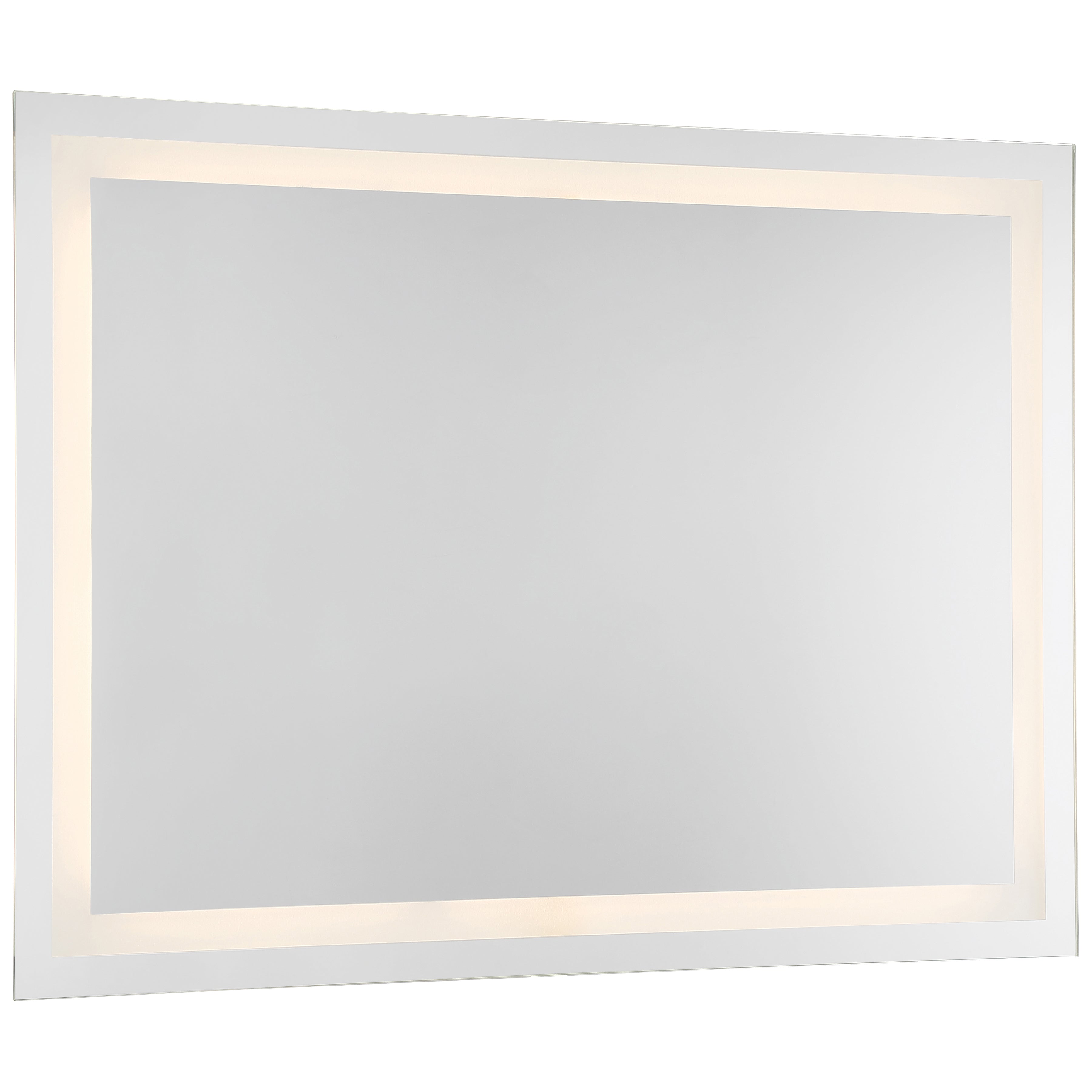 The Peninsula 36x48 LED Mirror by Access Lighting is a rectangular wall-mounted mirror featuring a built-in LED light strip bordering the inside edge, shown against a plain white background.