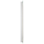 Side view of the Access Lighting Peninsula 36x48 LED Mirror, featuring a rectangular frame with a white backing and glass front, photographed against a white background.
