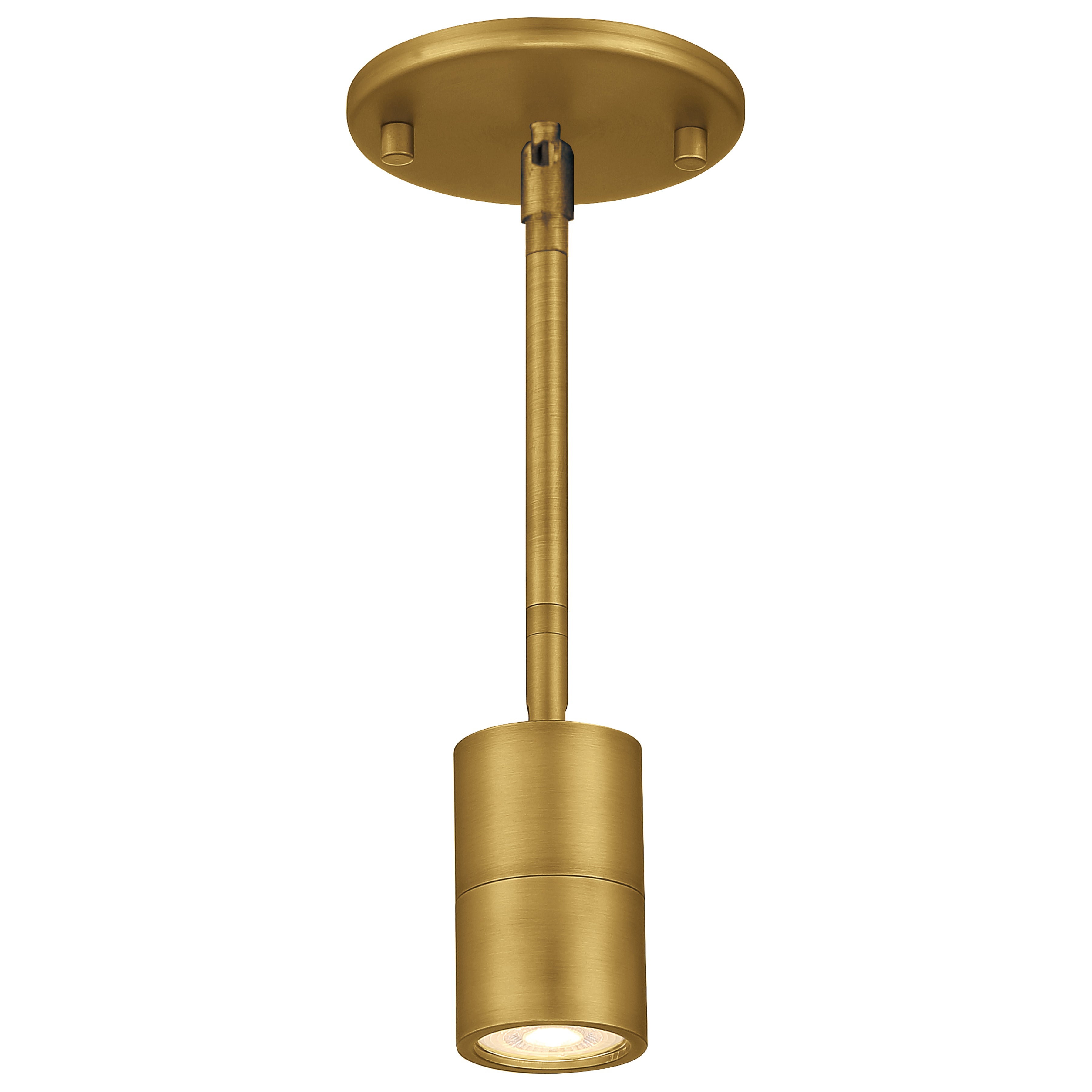 Cafe Dual Mount 1 Light LED Wall or Ceiling Spotlight, Antique Brushed Brass