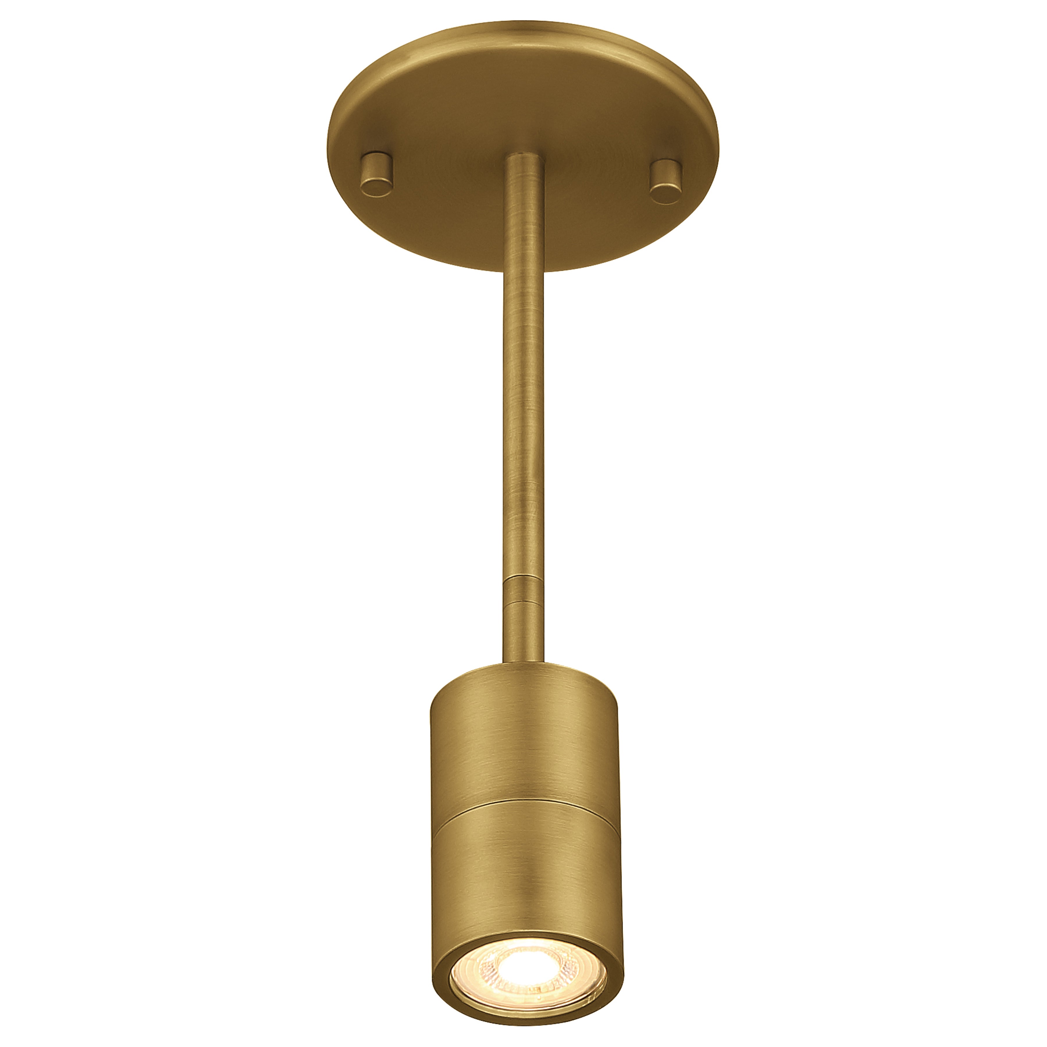 Cafe Dual Mount 1 Light LED Wall or Ceiling Spotlight, Antique Brushed Brass