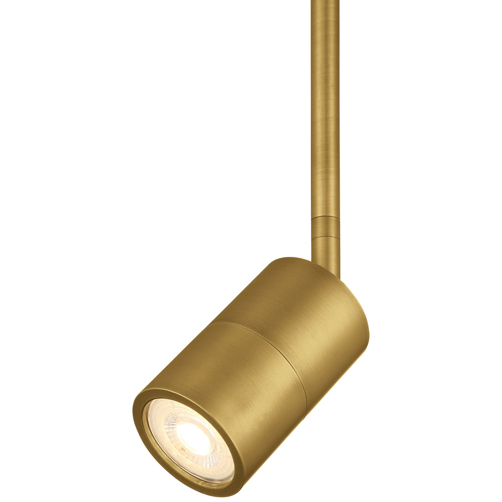 Cafe Dual Mount 1 Light LED Wall or Ceiling Spotlight, Antique Brushed Brass