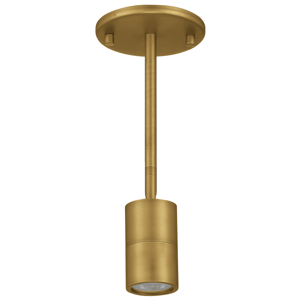 Cafe Dual Mount 1 Light LED Wall or Ceiling Spotlight, Antique Brushed Brass