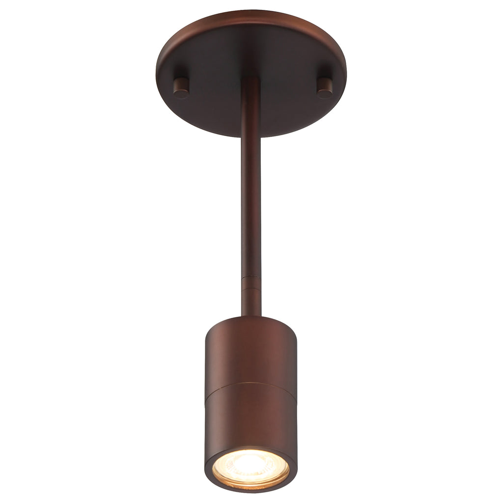 Cafe Dual Mount 1 Light LED Wall or Ceiling Spotlight, Bronze