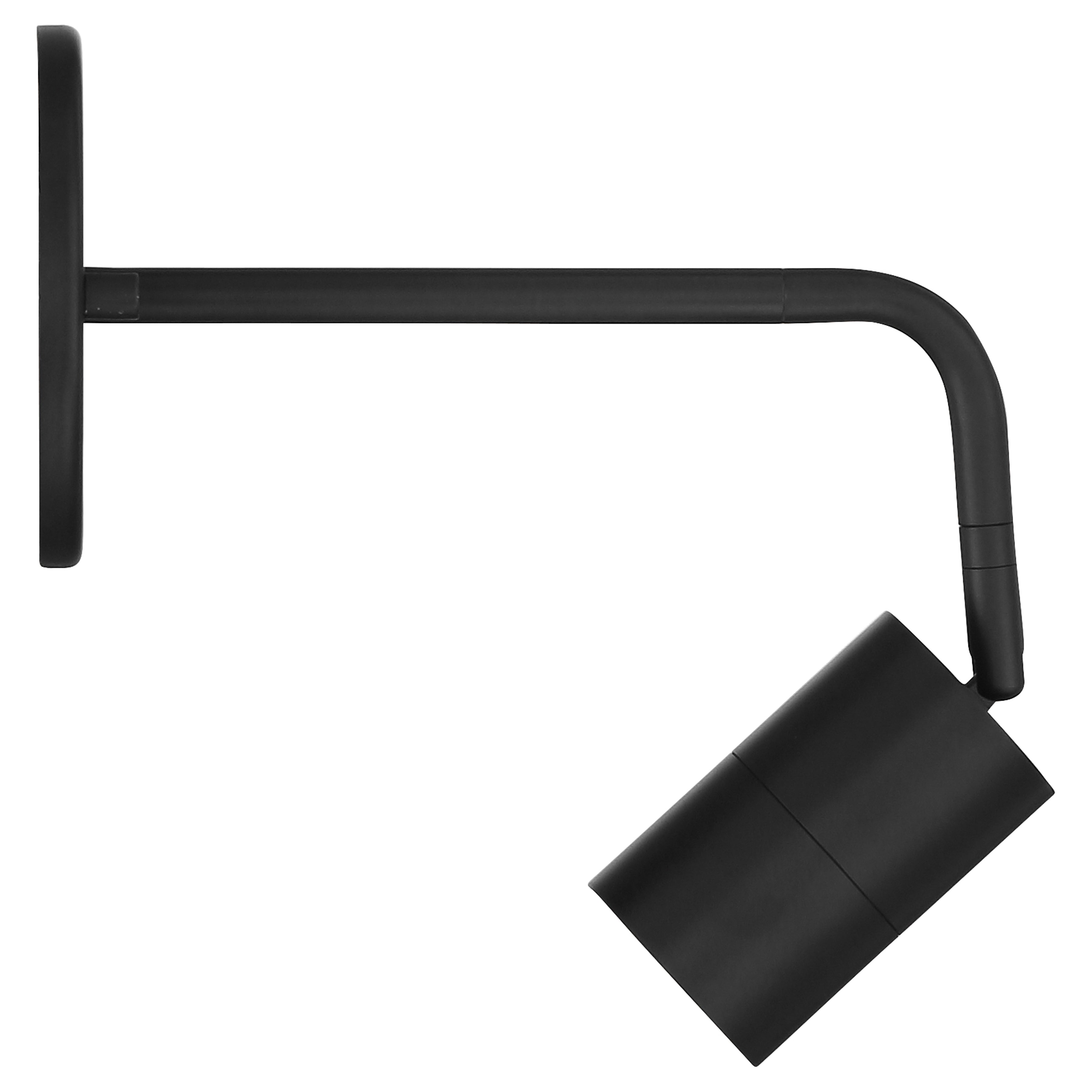 Cafe Dual Mount 1 Light LED Wall or Ceiling Spotlight, Matte Black