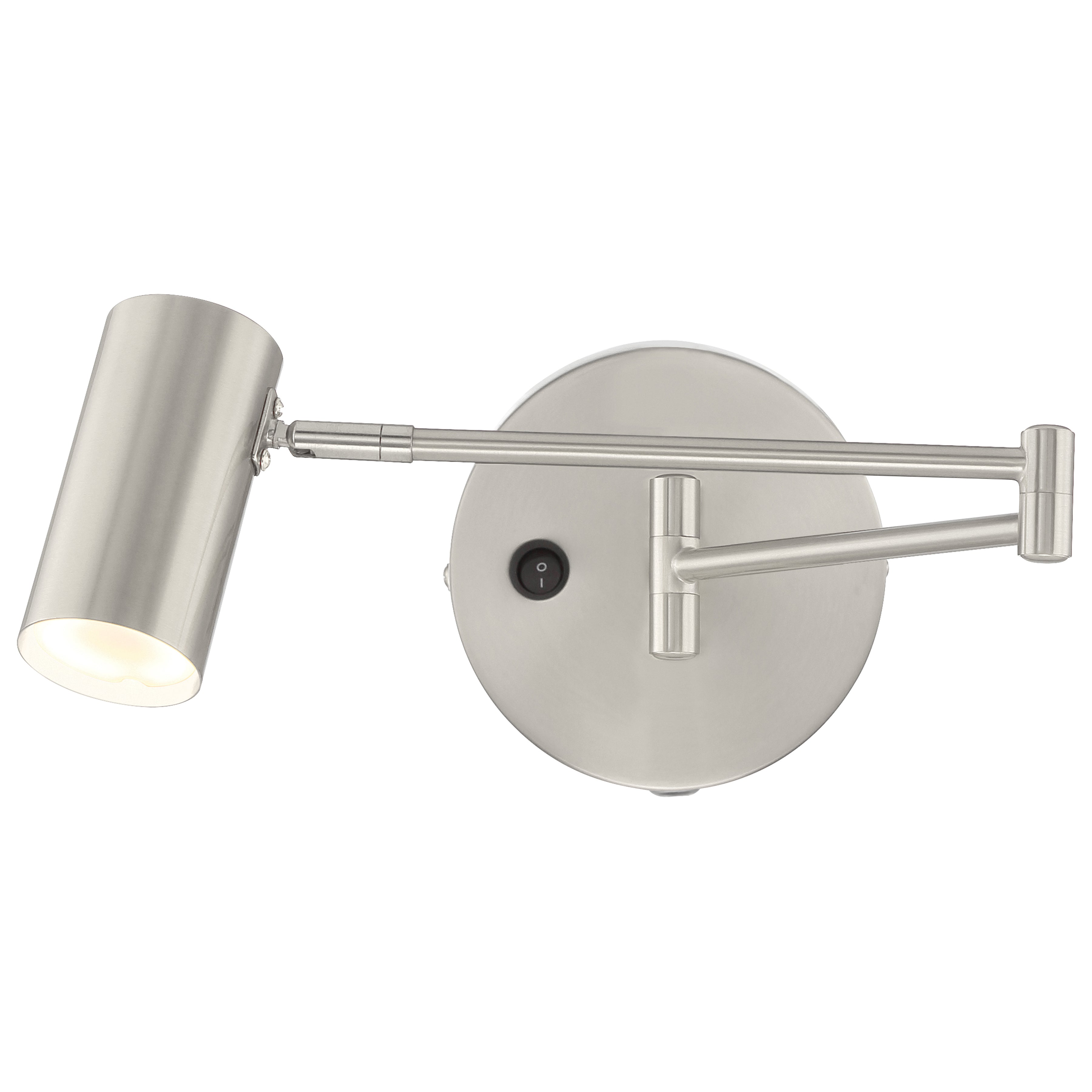 Austin LED Reading Light, Brushed Steel