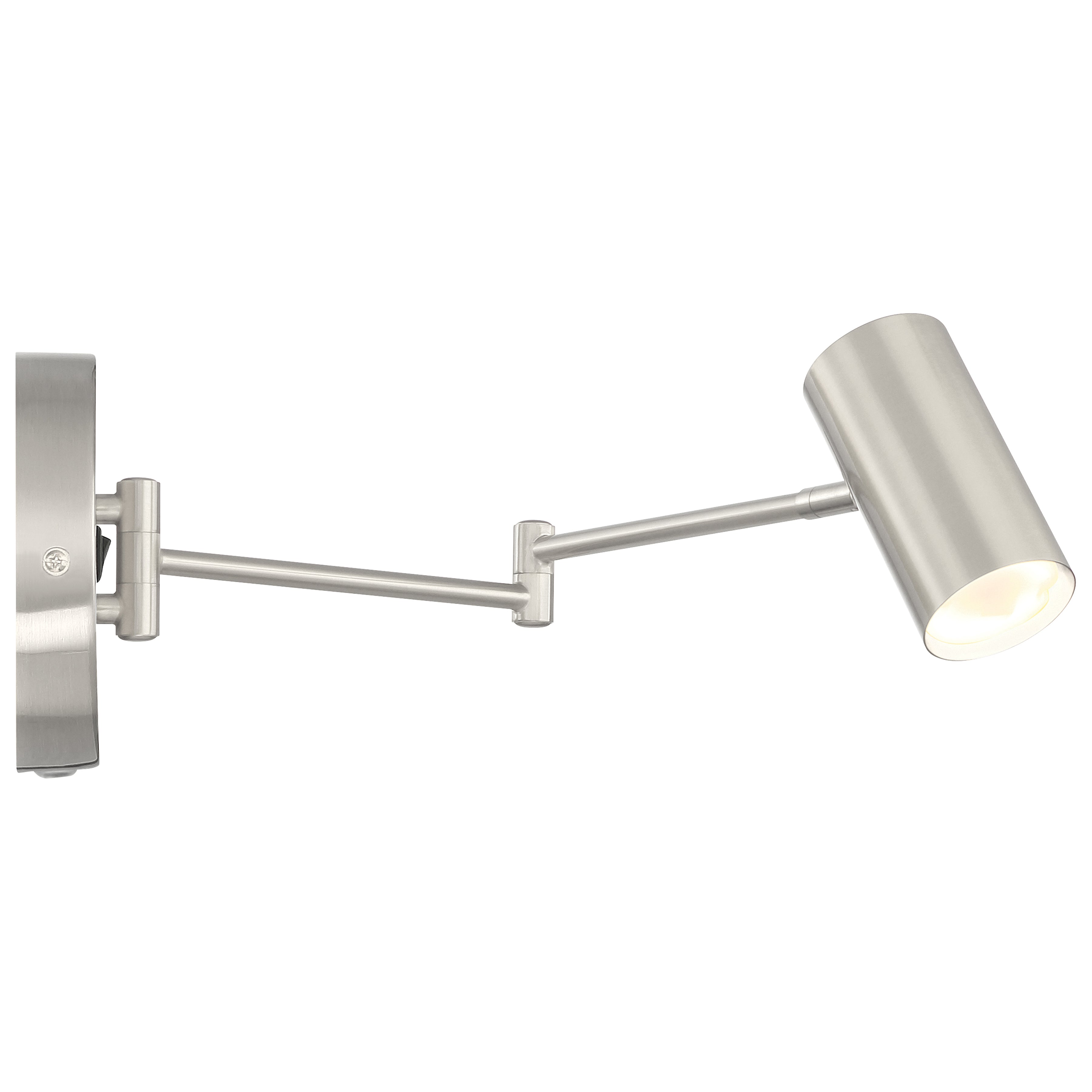 Austin LED Reading Light, Brushed Steel