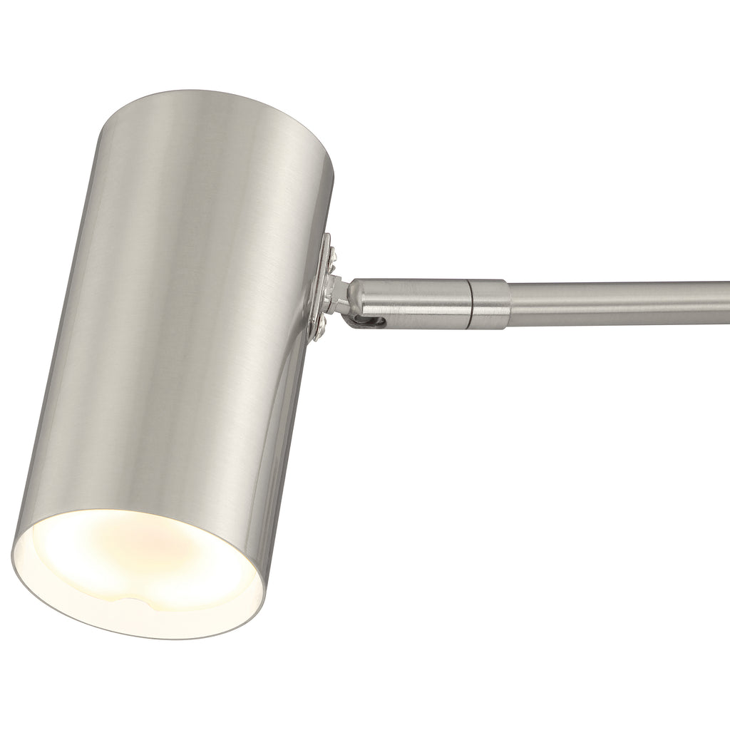 Austin LED Reading Light, Brushed Steel