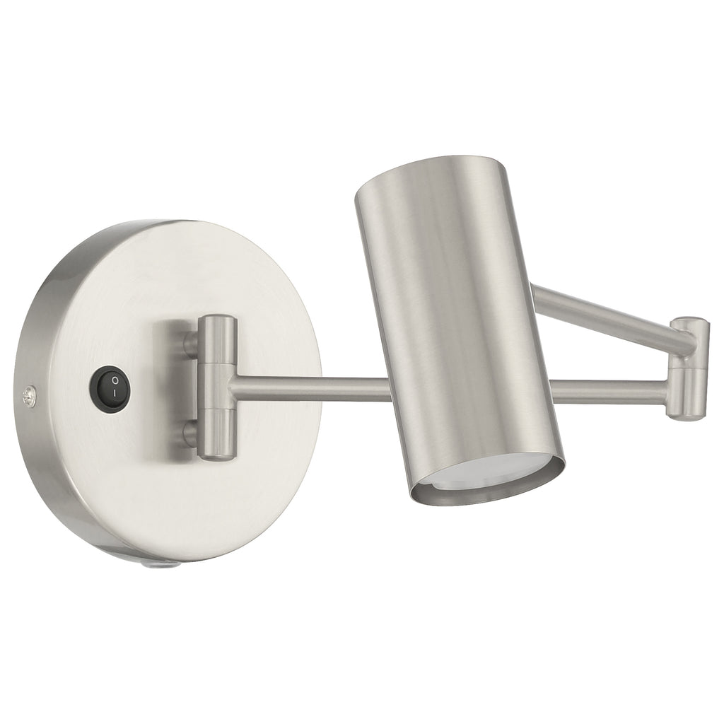 Austin LED Reading Light, Brushed Steel